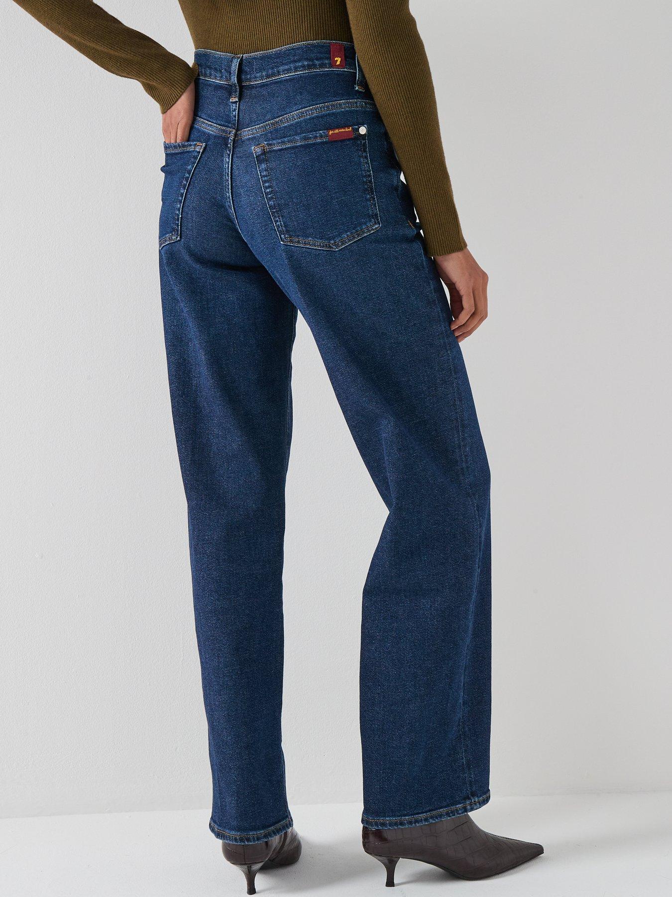 Image 2 of 6 of 7 FOR ALL MANKIND Luxe Vintage Stovepipe Straight Jeans - Navy