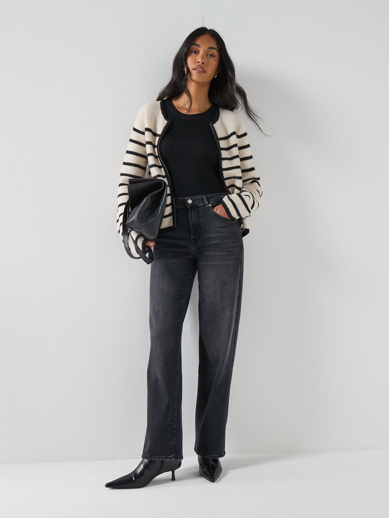 Image 3 of 6 of 7 FOR ALL MANKIND Luxe Vintage Stovepipe Straight Jeans - Black