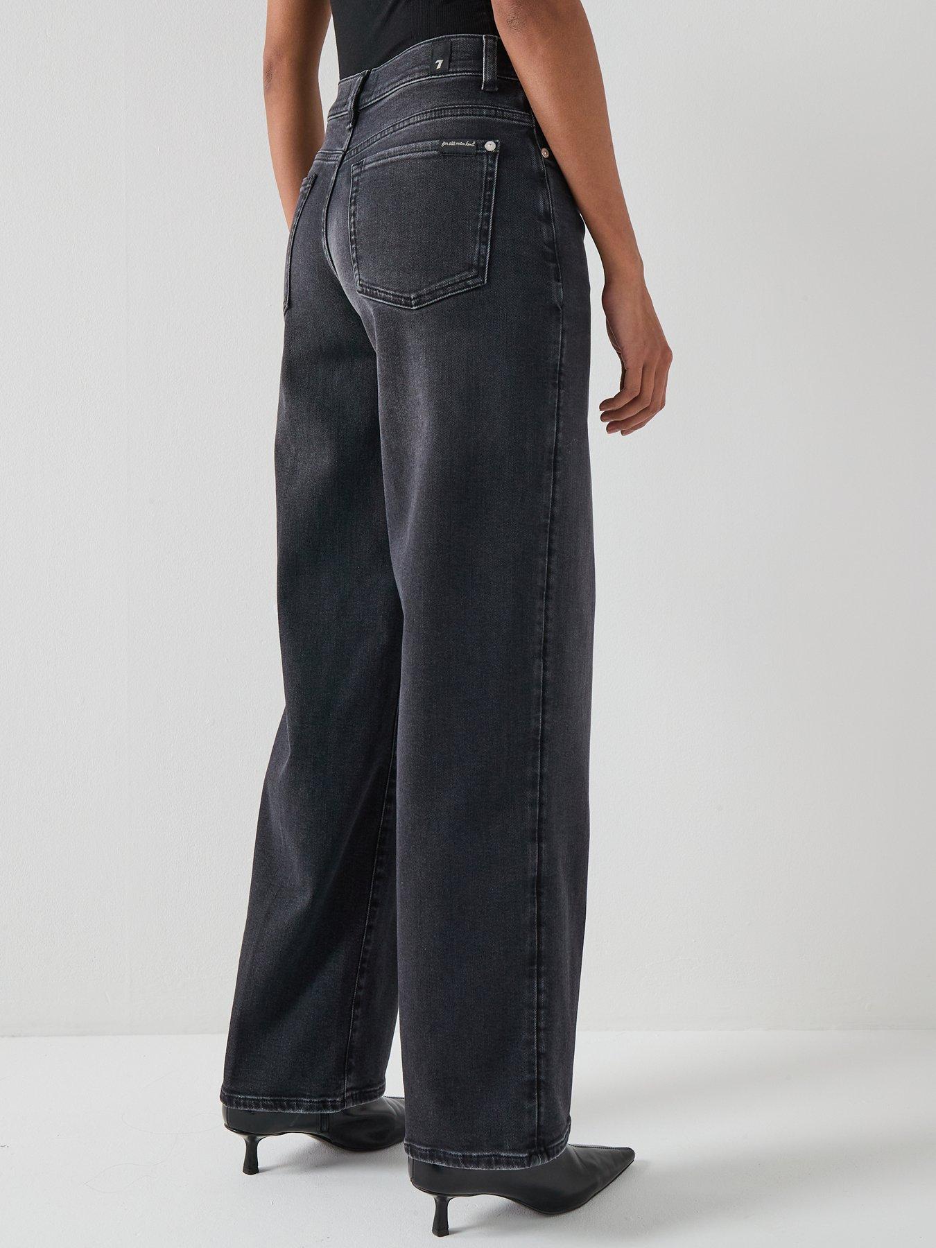 Image 5 of 6 of 7 FOR ALL MANKIND Luxe Vintage Stovepipe Straight Jeans - Black