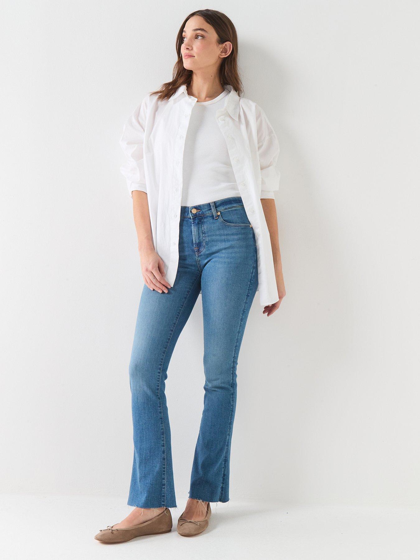 Image 3 of 6 of 7 FOR ALL MANKIND Slim Illusion Bootcut Tailorless Jeans - Blue