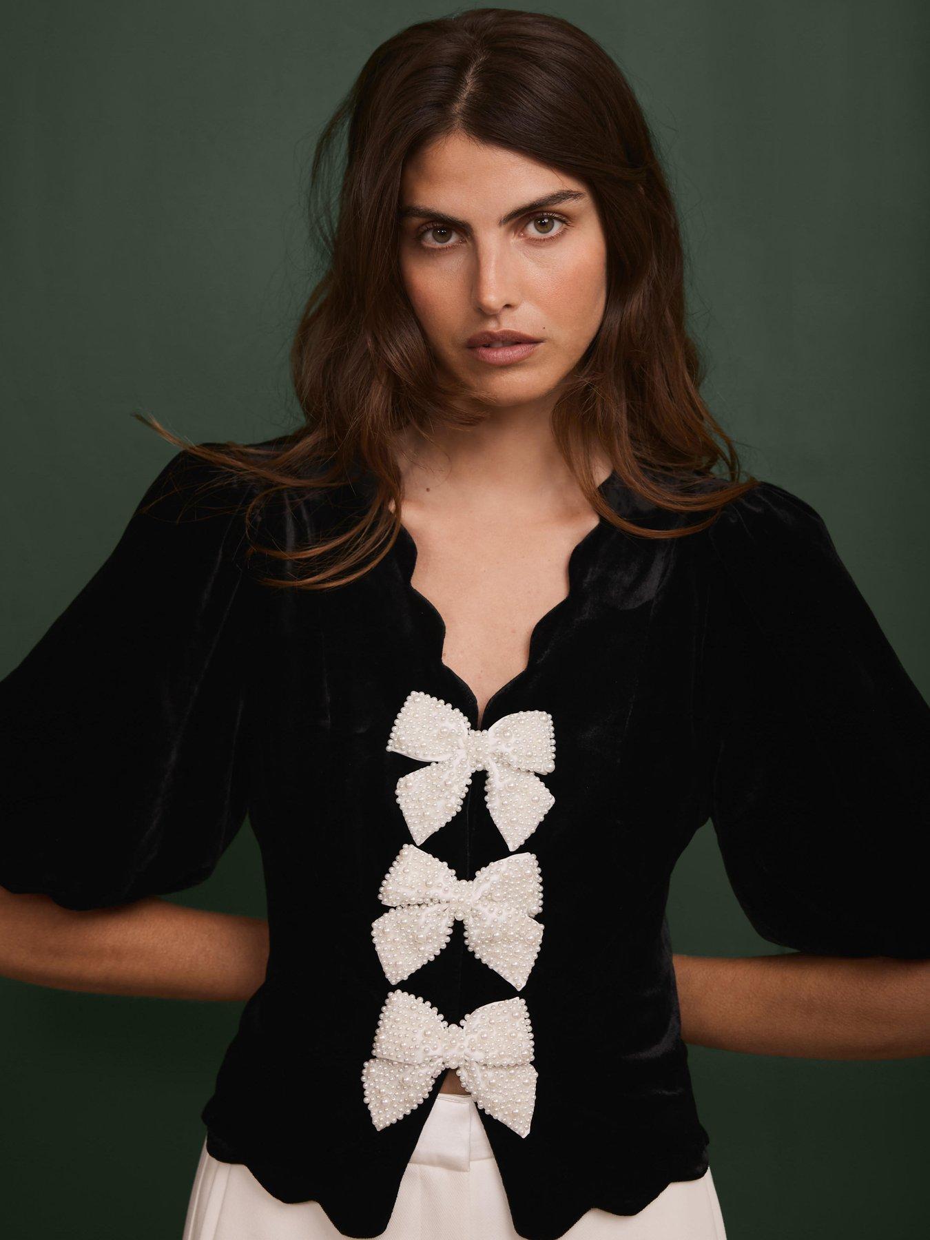 mint-velvet-puff-sleeve-top-black