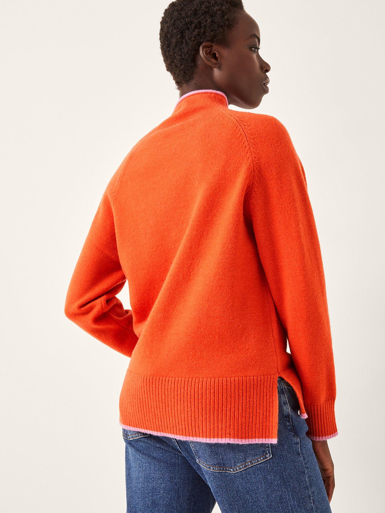 Image 2 of 4 of Monsoon Bella Button Jumper - Orange
