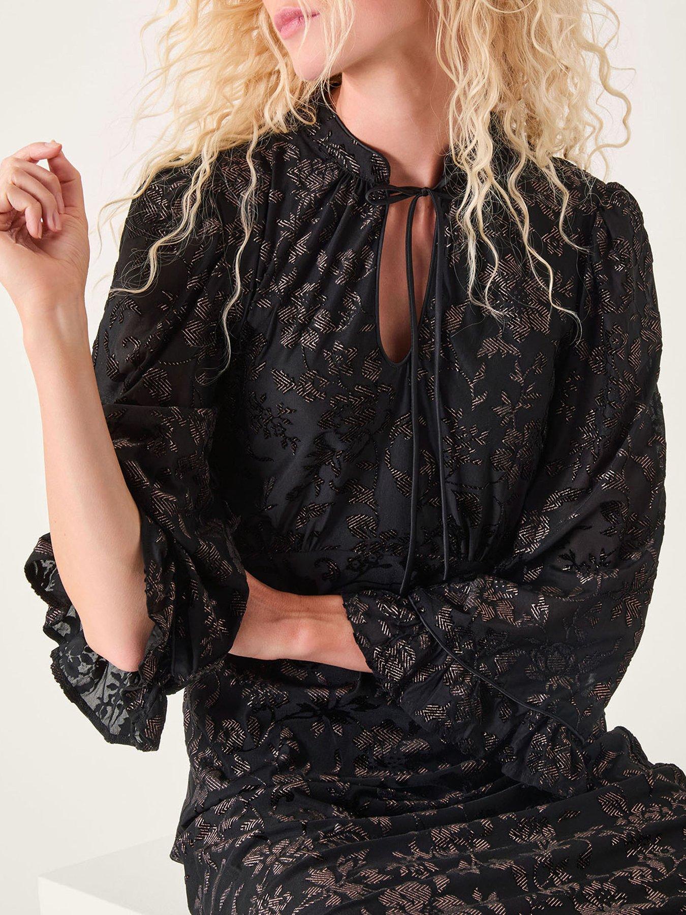 monsoon-deyla-devore-dress-blackdetail