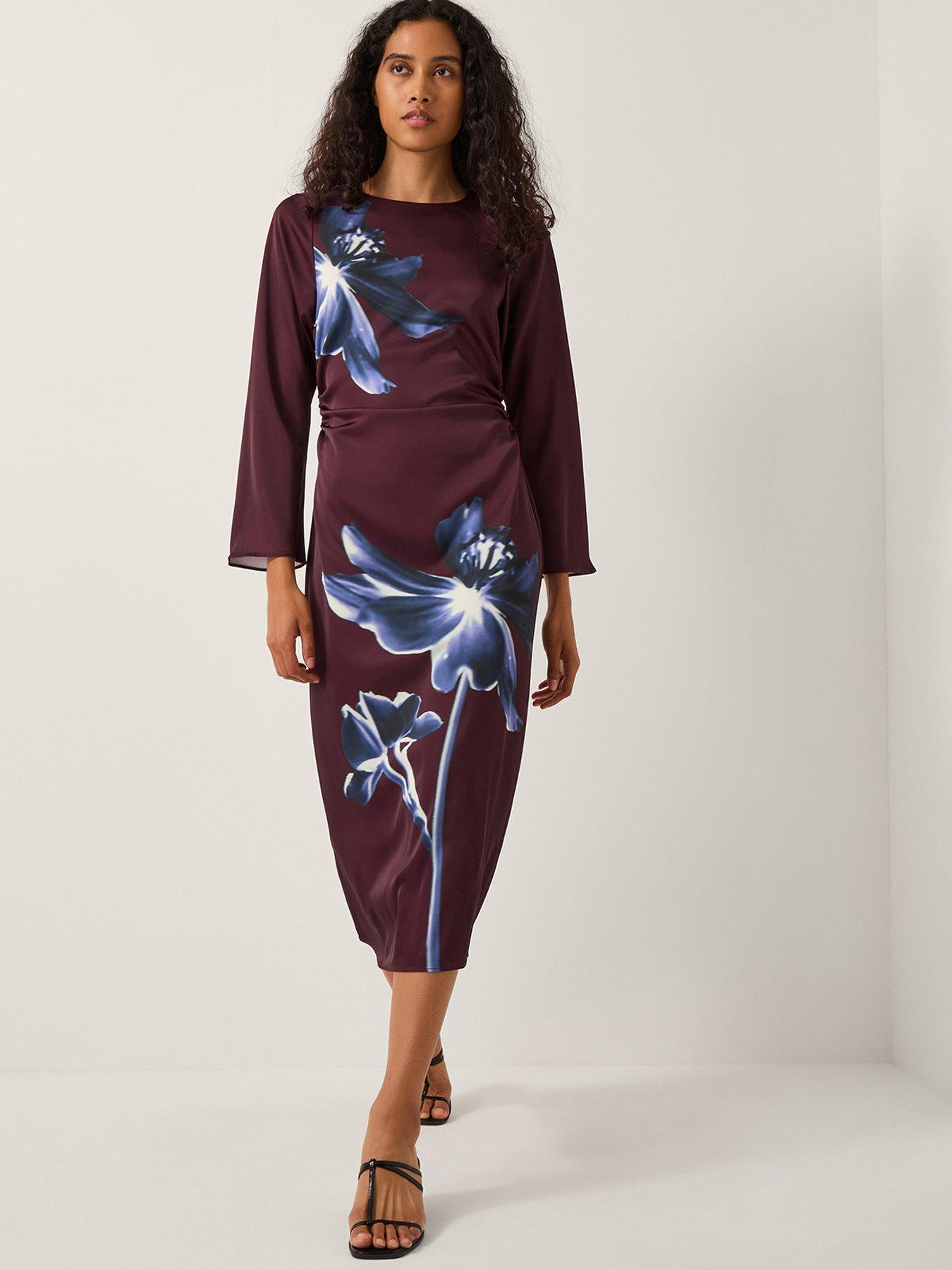 monsoon-polly-printed-dress-red