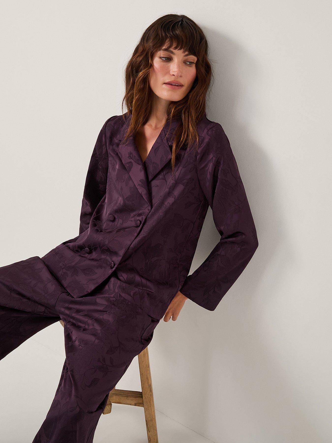 Monsoon Rory Satin Blazer - Purple
