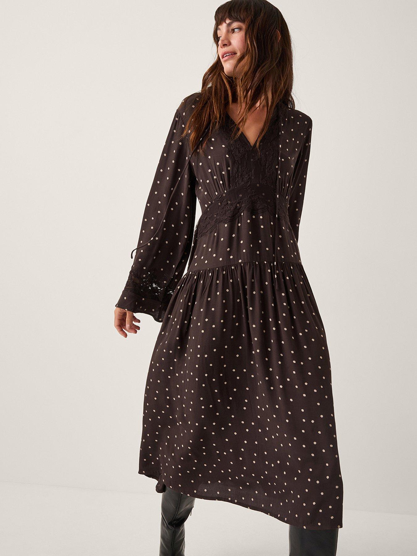 monsoon-mackie-spot-dress-brownfront