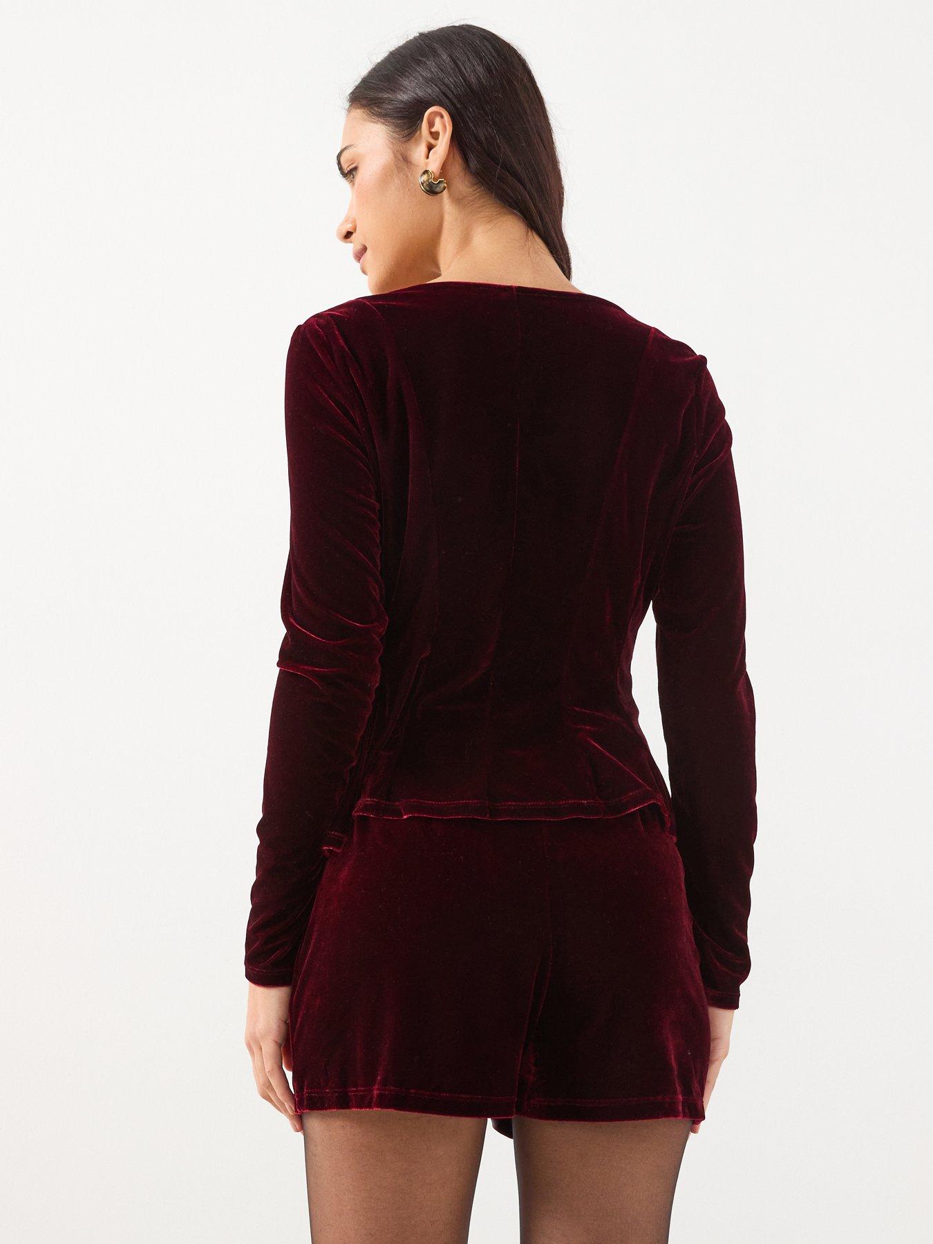 mango-velvet-blouse-with-bows-reddetail