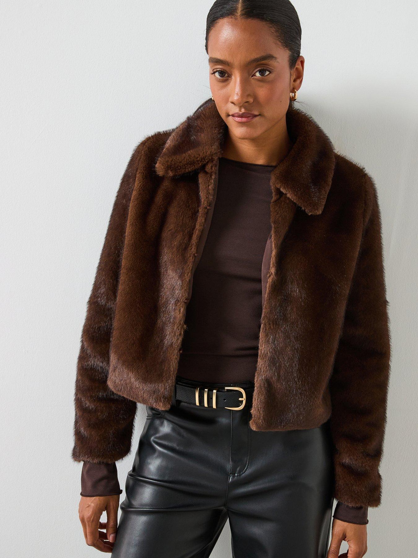 mango-faux-fur-jacket-brown