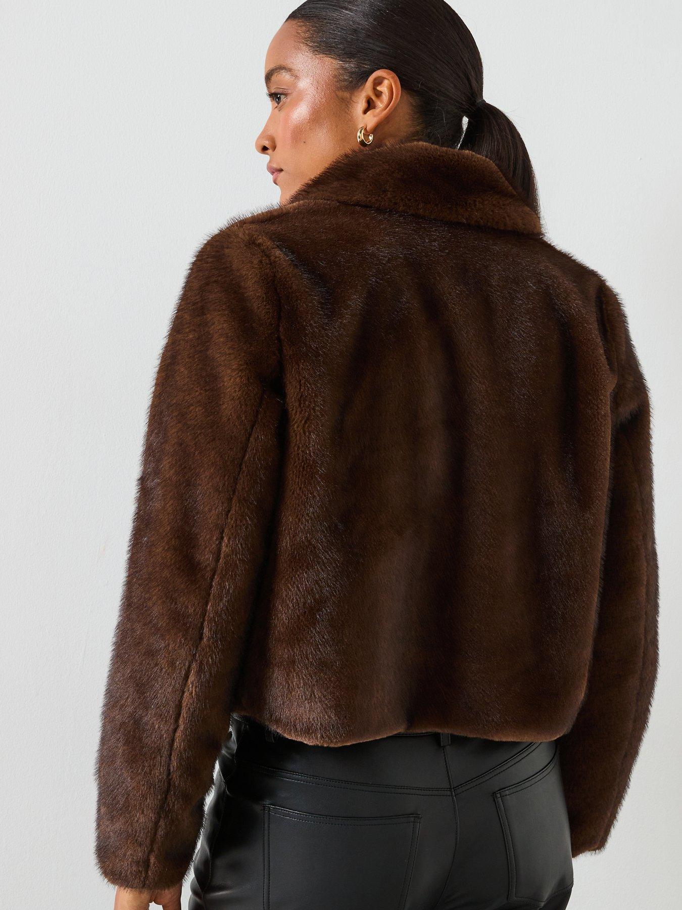 mango-faux-fur-jacket-brownstillFront