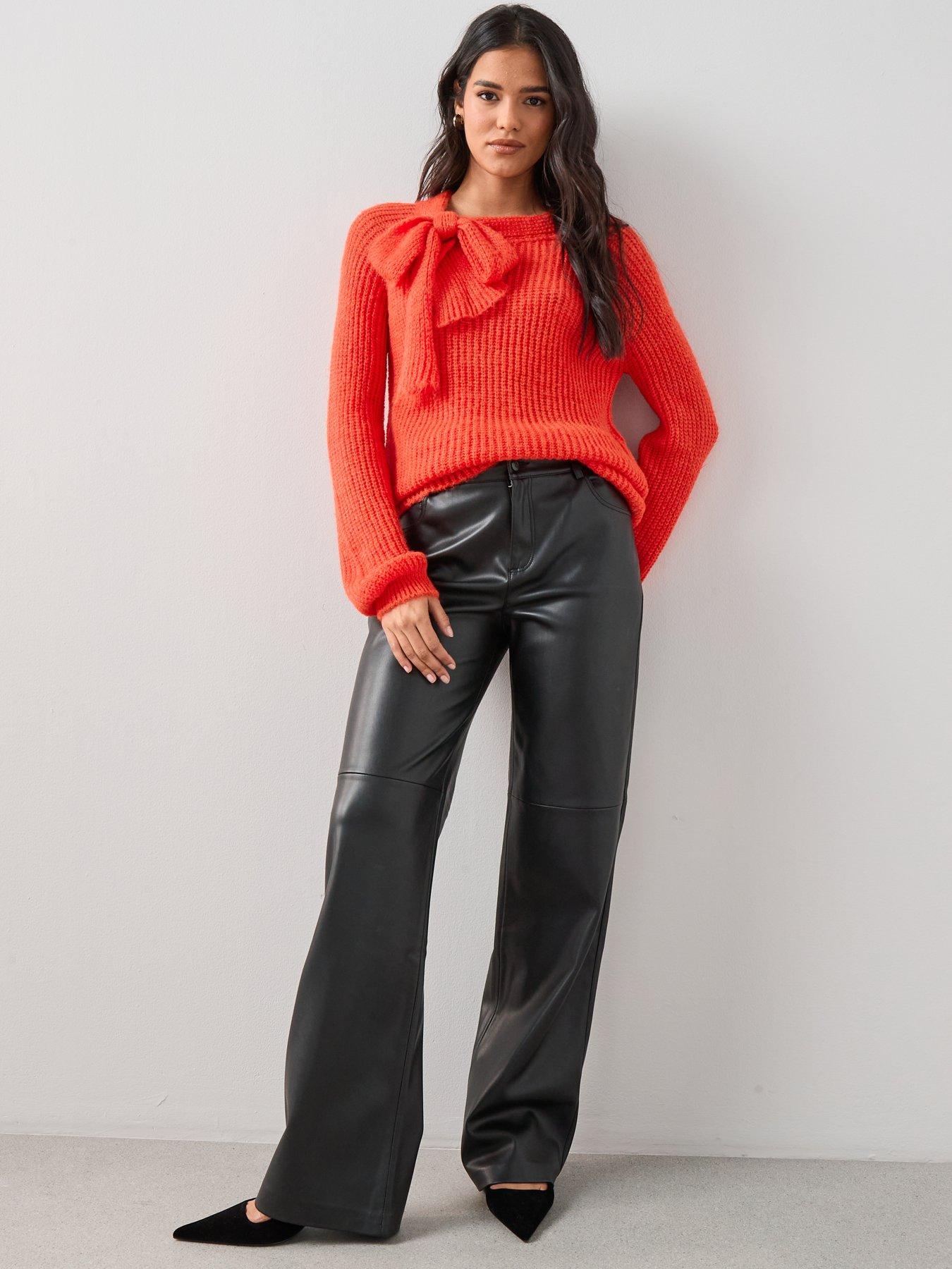 the-very-collection-bow-neck-knitted-jumper-redback