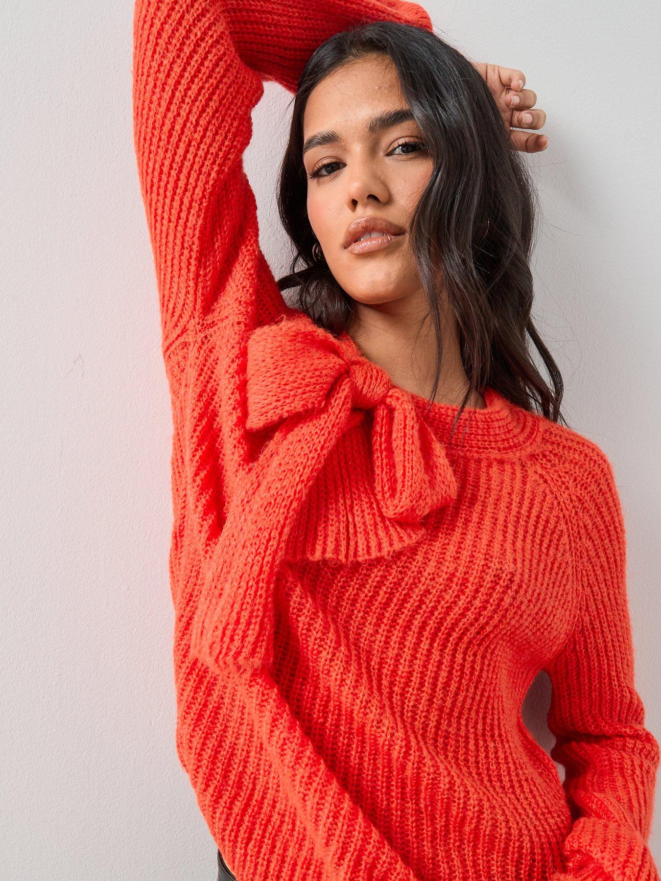 the-very-collection-bow-neck-knitted-jumper-reddetail
