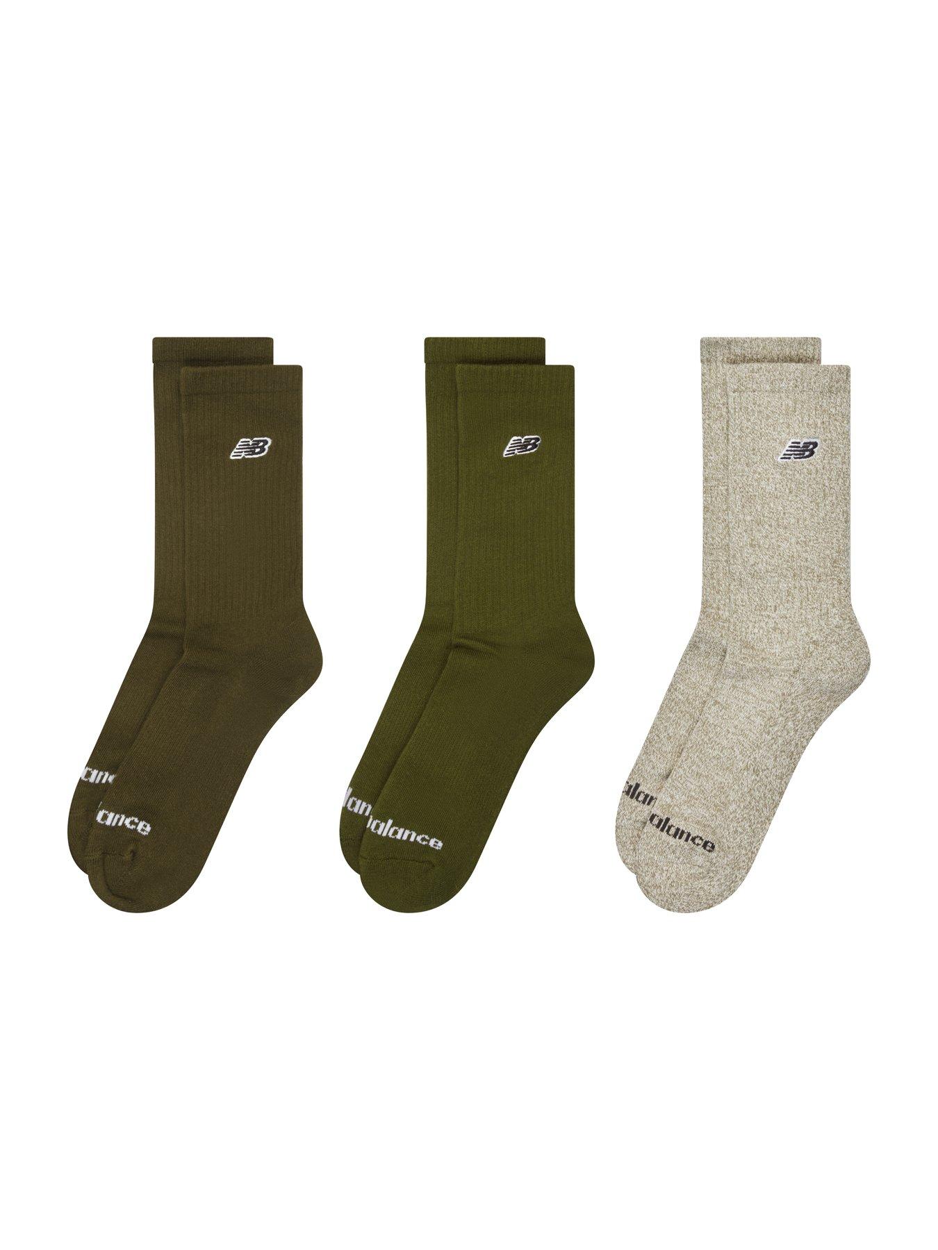 Image 2 of 3 of New Balance Nb Black Patch Logo Seasonal Crew Stocks 3 Pack - Multi