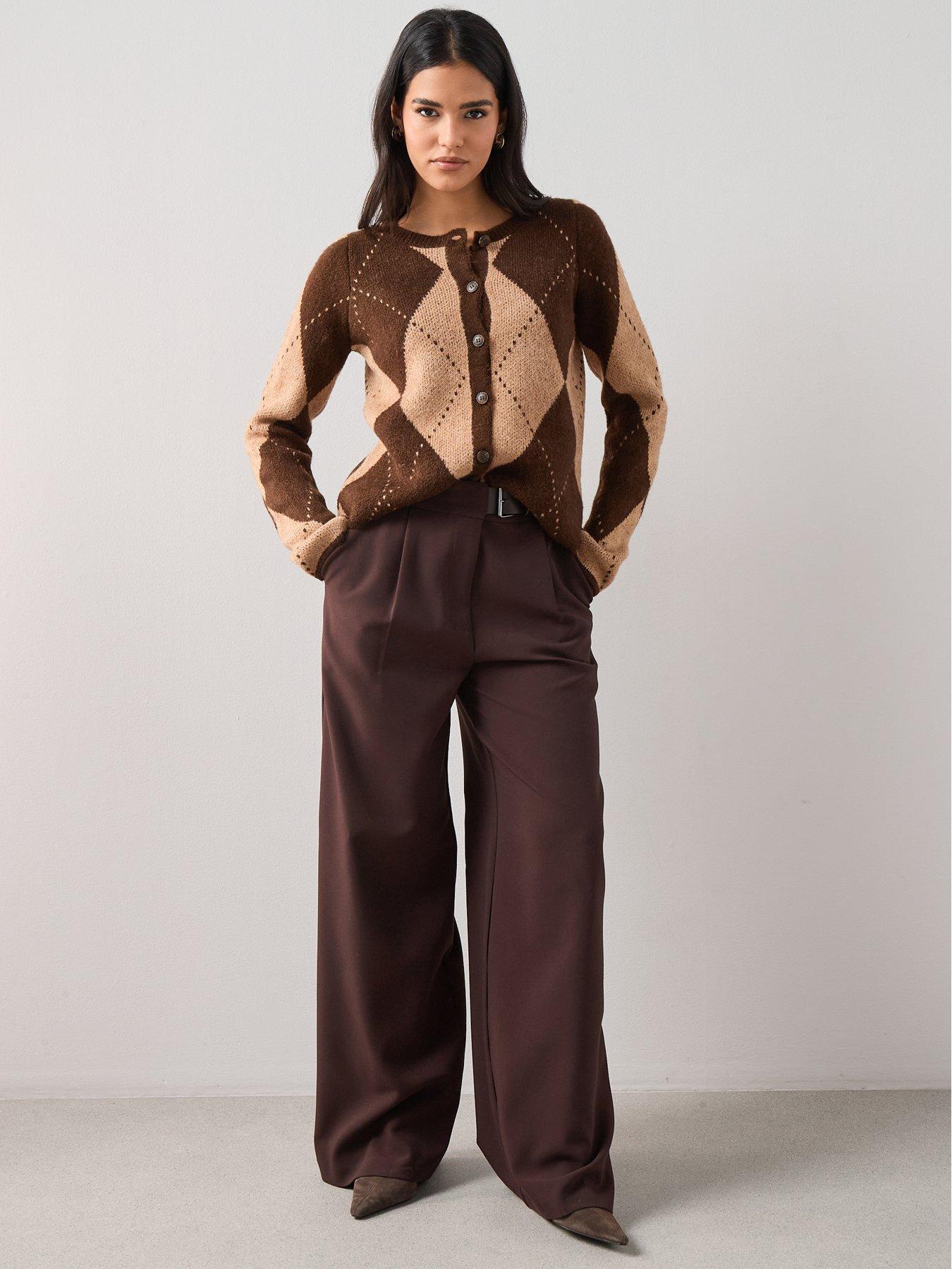 the-very-collection-crew-neck-argyle-knitted-cardigan-chocolateback