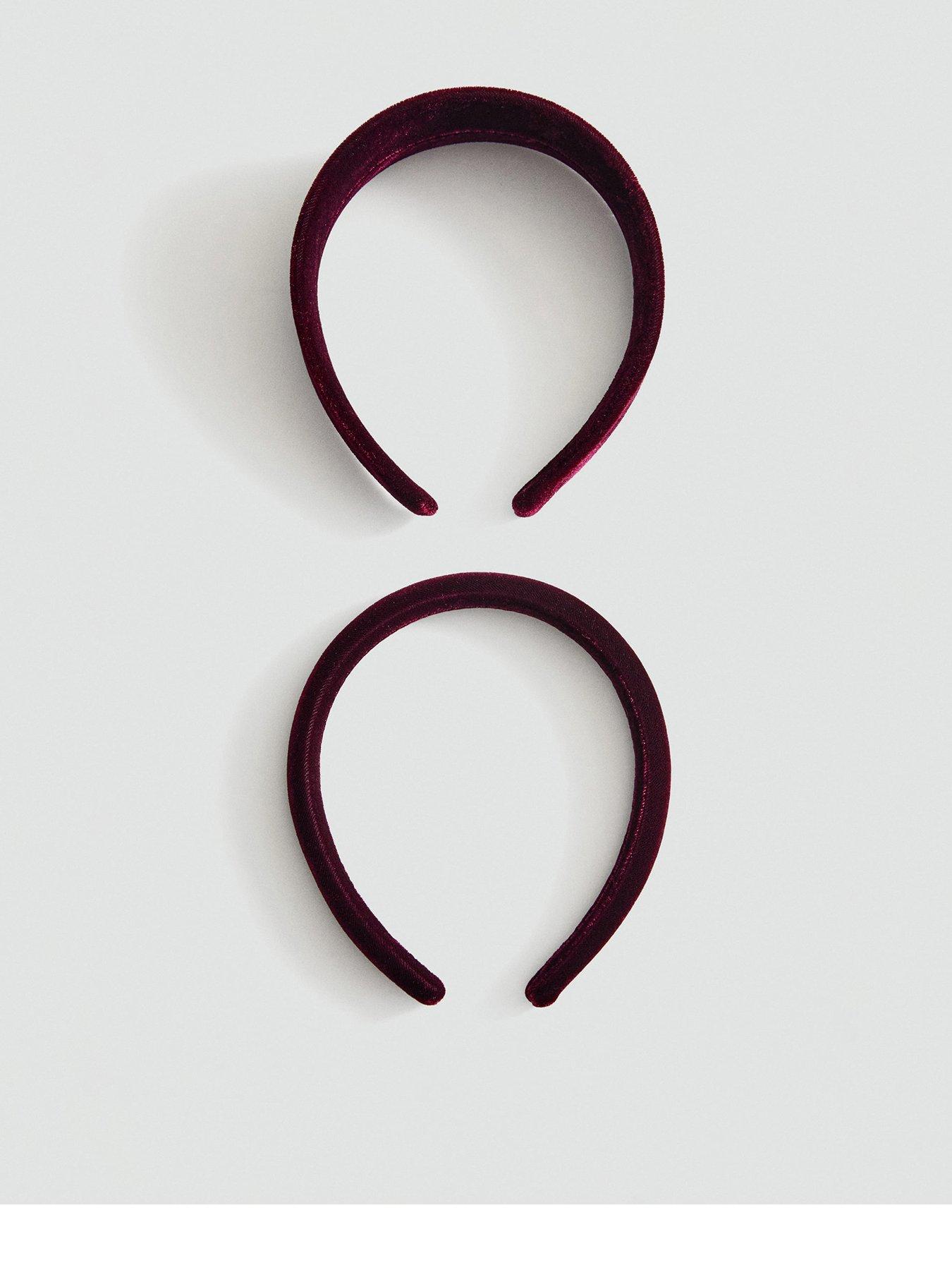 Mango 2 Pack Velvet Headband - Red