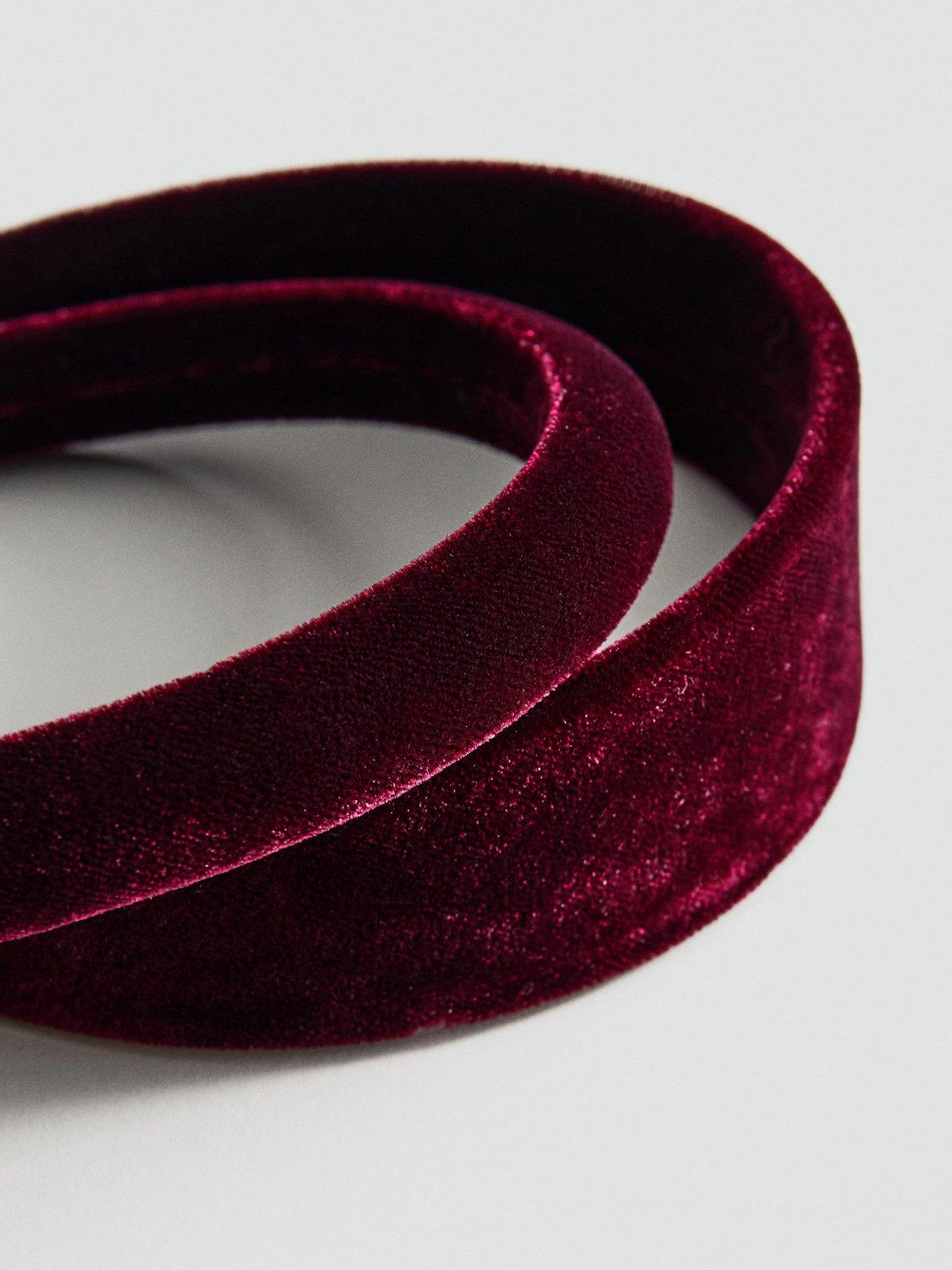 Image 2 of 2 of Mango 2 Pack Velvet Headband&nbsp;- Red