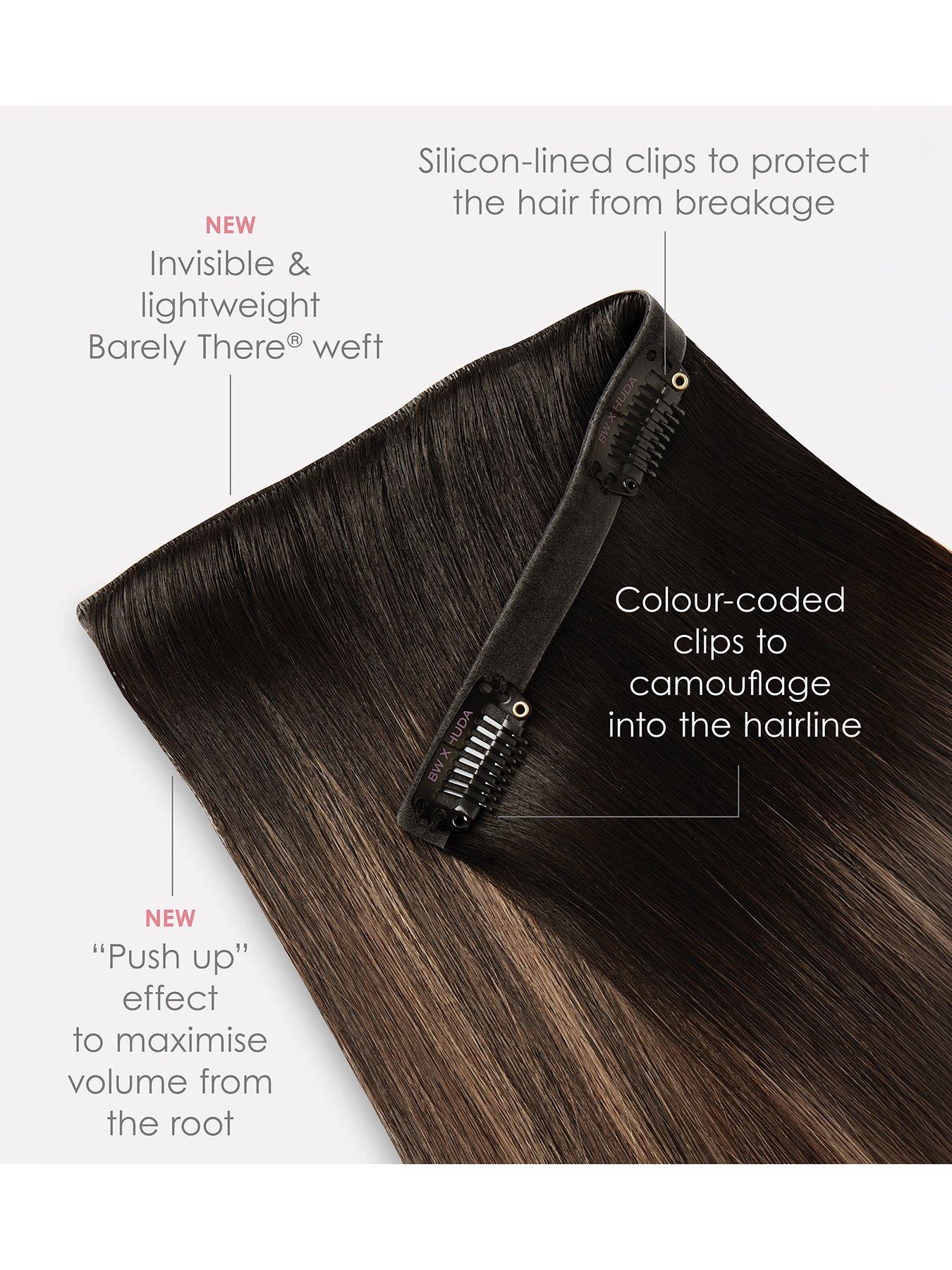 Image 4 of 8 of Beauty Works Beauty Works x Huda BARELY THERE Clip ins 18" Spiced Oud