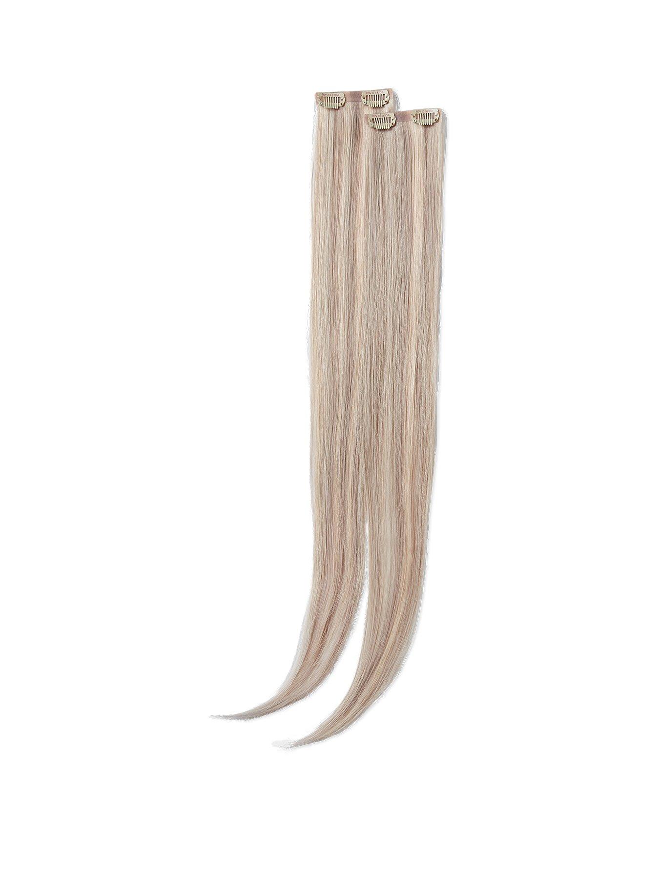 Image 1 of 8 of Beauty Works Beauty Works x Huda BARELY THERE Mix &amp; Match Minis 20" Iced Blonde