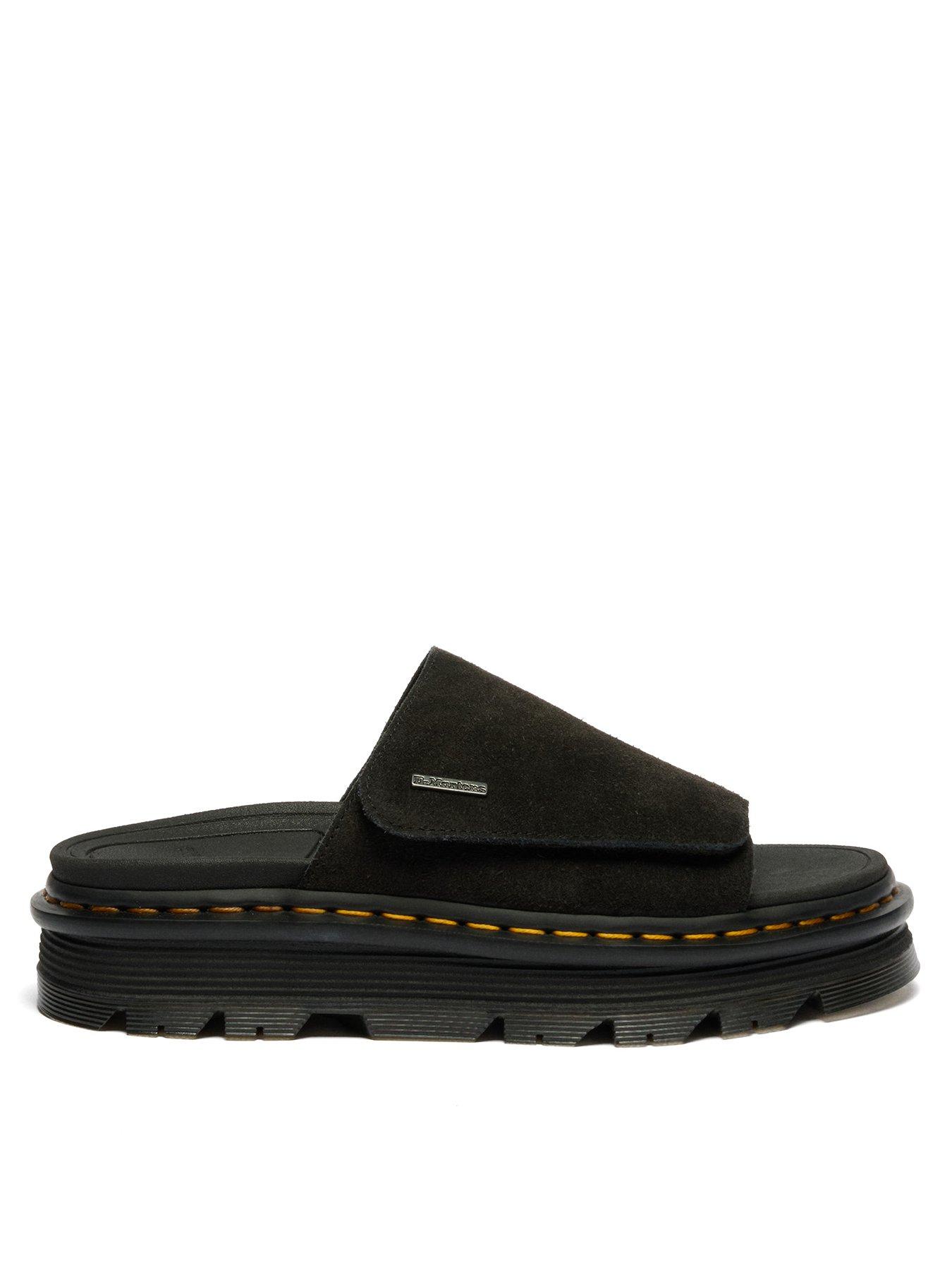Dr Martens Zebzag Suede Sliders - Black
