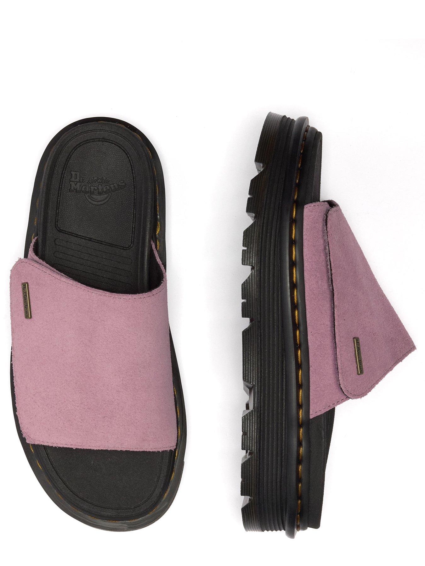 Image 4 of 7 of Dr Martens Zebzag Slide Sliders - Dusty Rose Suede