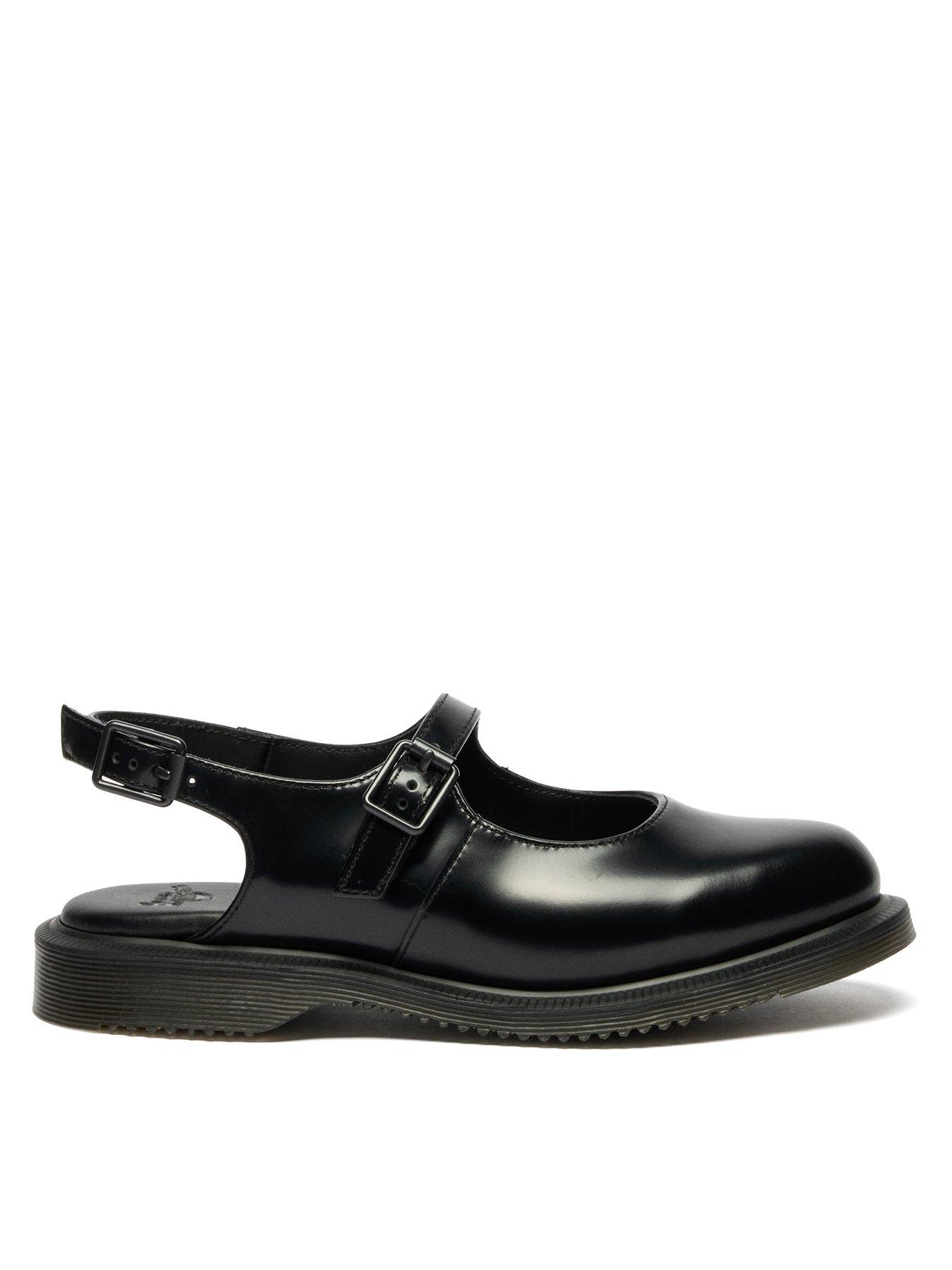 Dr Martens Madaline Mary Jane Polished Smooth Shoes - Black