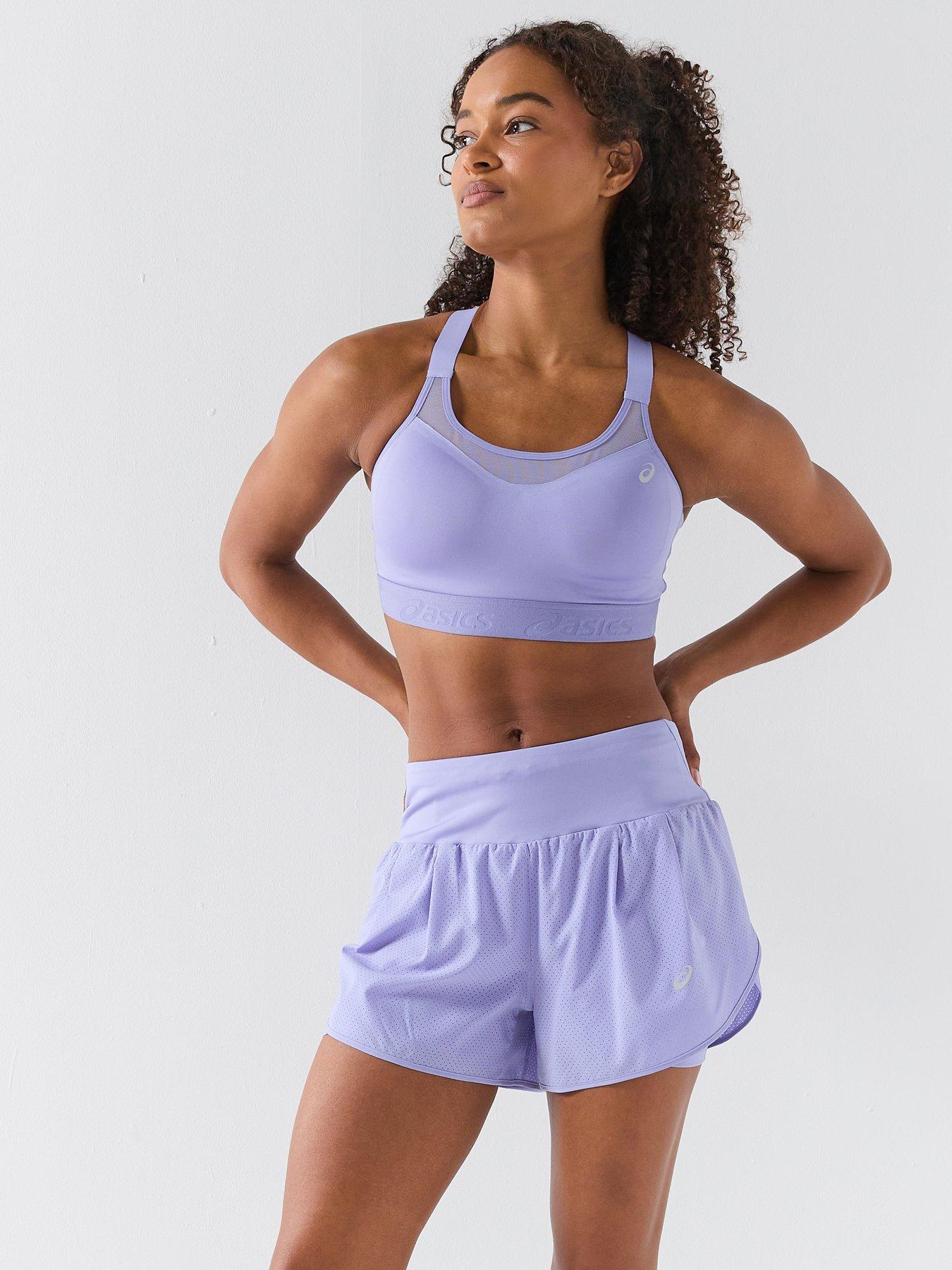 Image 5 of 6 of Asics Womens Running Road Combination High Support Sports Bra - Purple