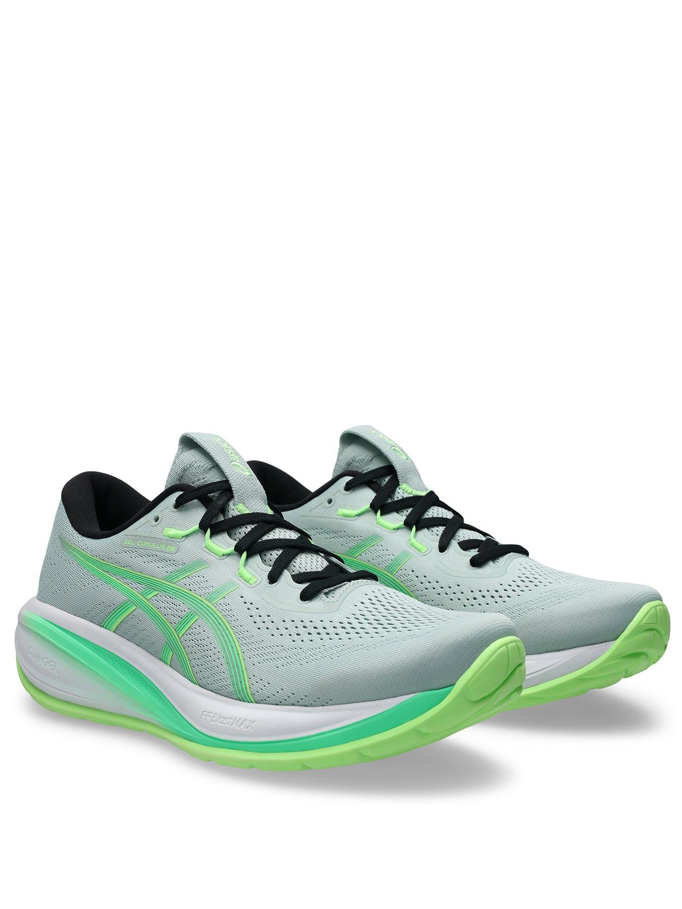 asics-mens-running-gel-cumulus-28-trainers-greenstillFront