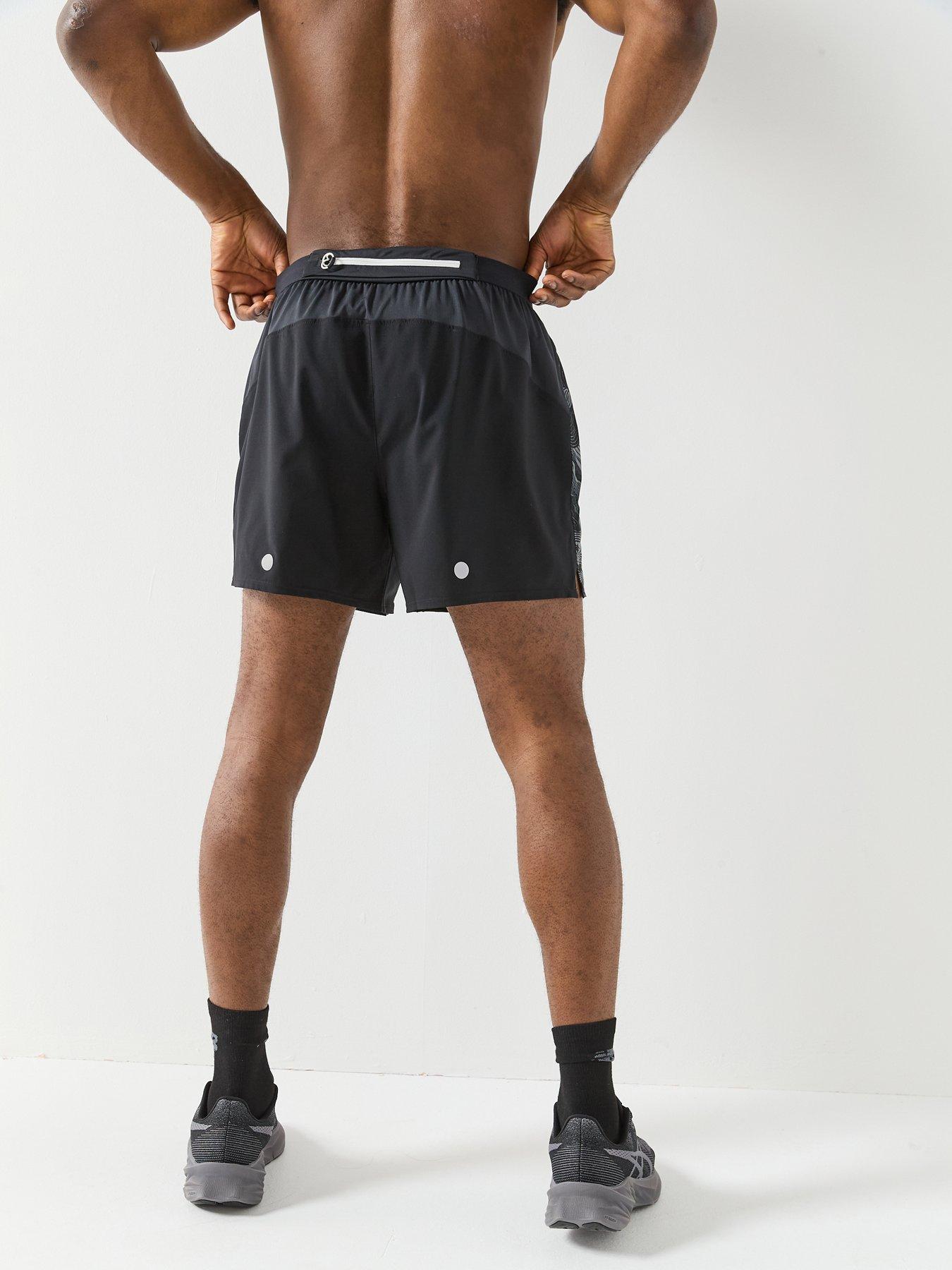 Image 2 of 5 of Asics Mens Running Fujitrail All Over Print 5Inch Shorts- Black