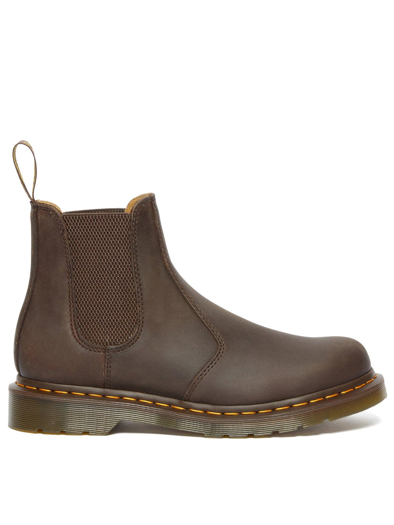 Image 1 of 6 of Dr Martens 2976 Ys Chelsea Boot Dark Brown Crazy Horse