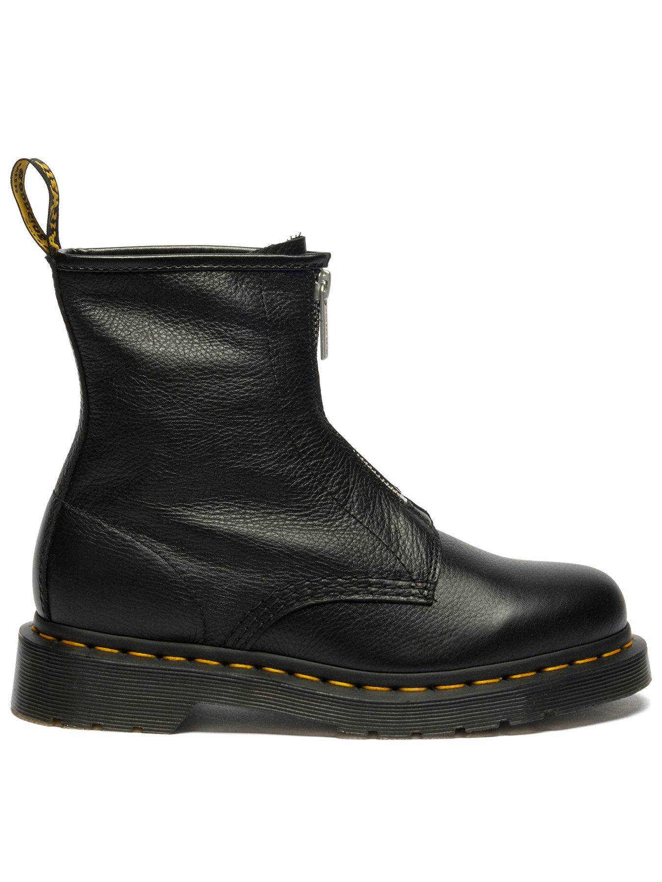 Image 1 of 7 of Dr Martens 1460 FZ Zip Up Boot Virginia - Black