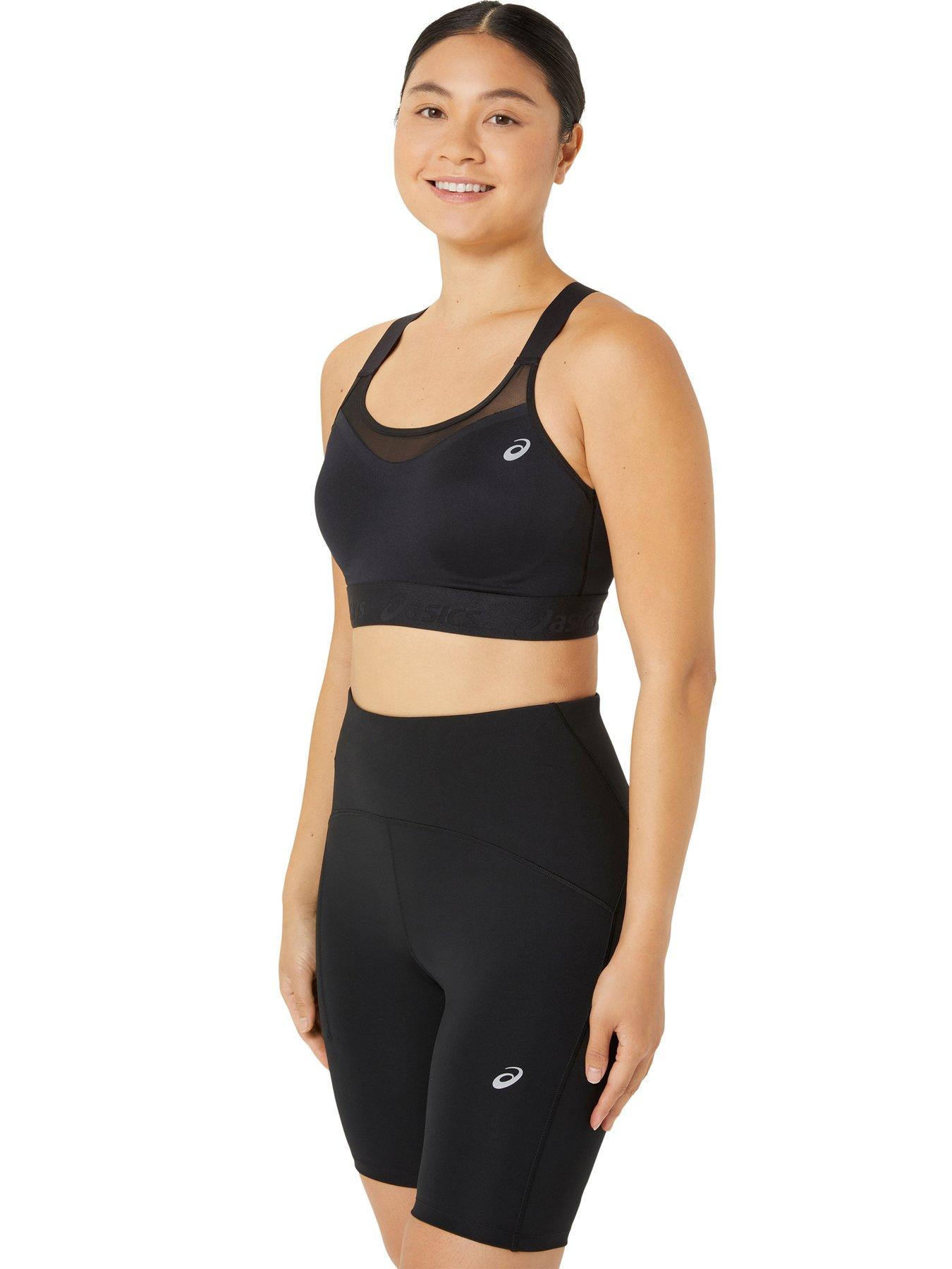 Asics Womens Running Road Combination High Support Sports Bra - Black