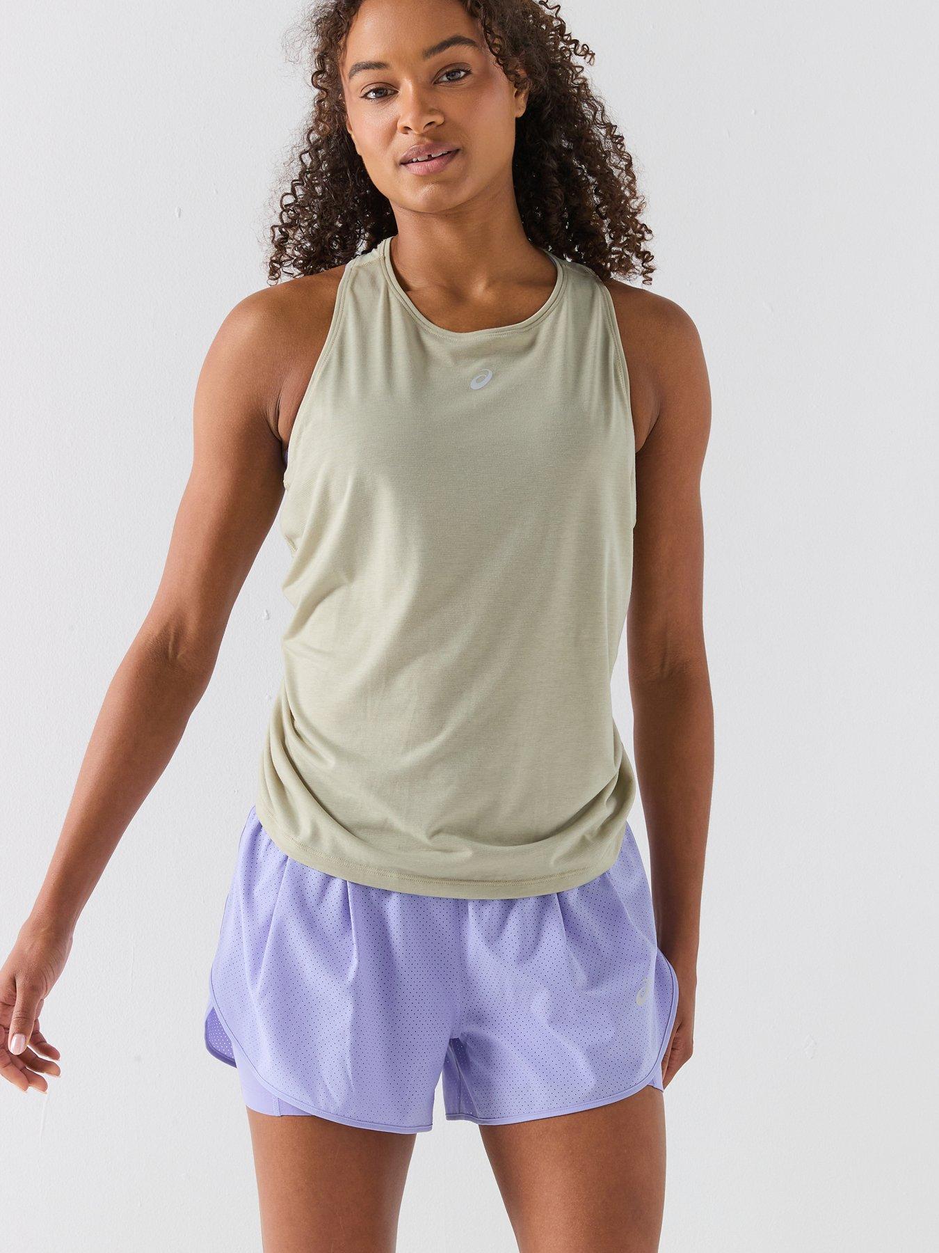 Image 1 of 6 of Asics Womens Running Nagino Adjustable Tank - Khaki