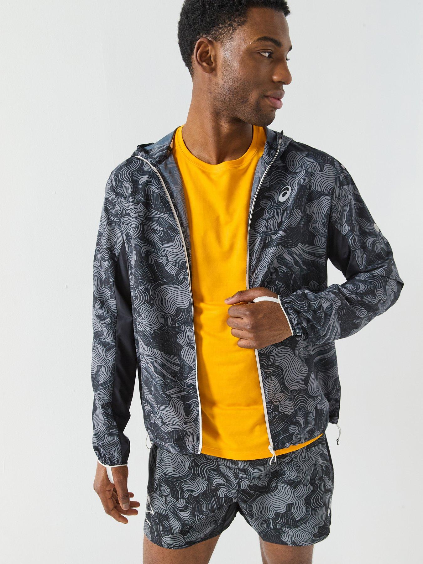 Image 1 of 6 of Asics Mens Running Fujitrail Packable Jacket - Black