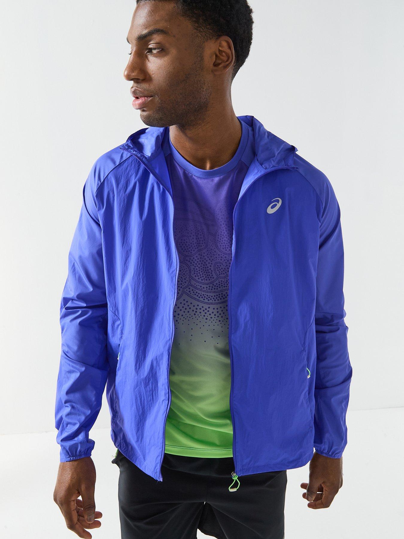 Image 1 of 6 of Asics Mens Running Road Packable Jacket - Blue