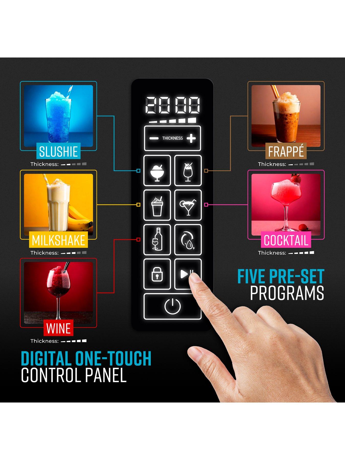 tower-t19058-frozen-drink-slushie-maker-with-digital-display-5-drink-pre-sets-and-self-clean-function-26l-tank-capacity-220w-blackoutfit