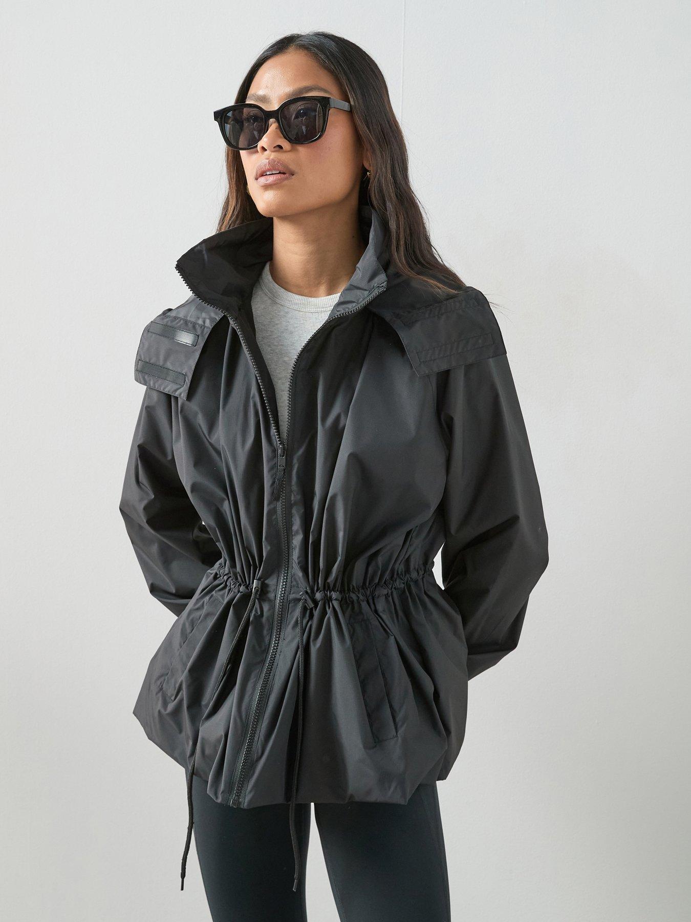 Image 5 of 7 of The Very Collection Water Resistant Drawcord Jacket - Black