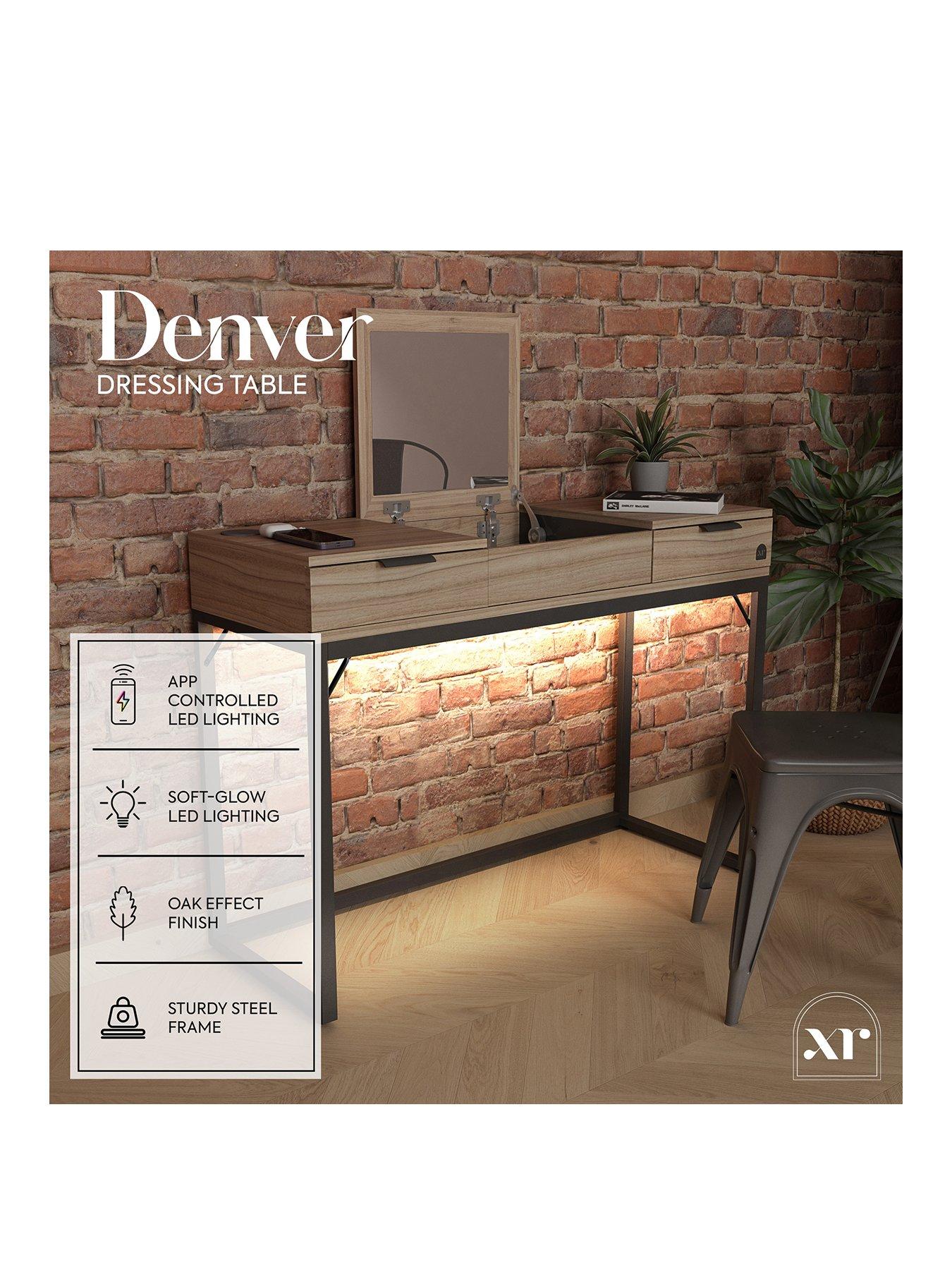 Image 2 of 8 of XR Living Denver Dressing Table With Mirror, Wireless Charging And App Control