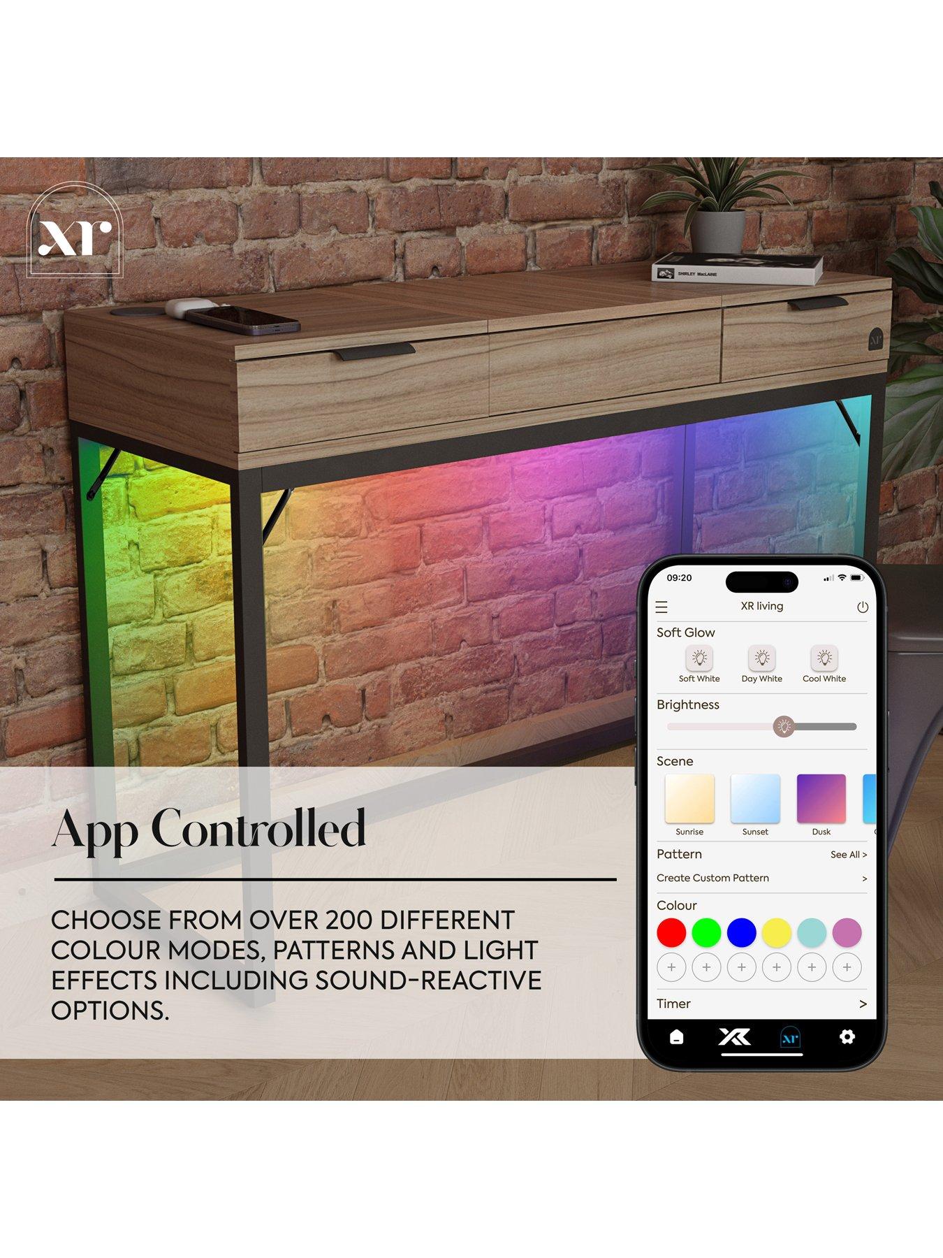 Image 3 of 8 of XR Living Denver Dressing Table With Mirror, Wireless Charging And App Control