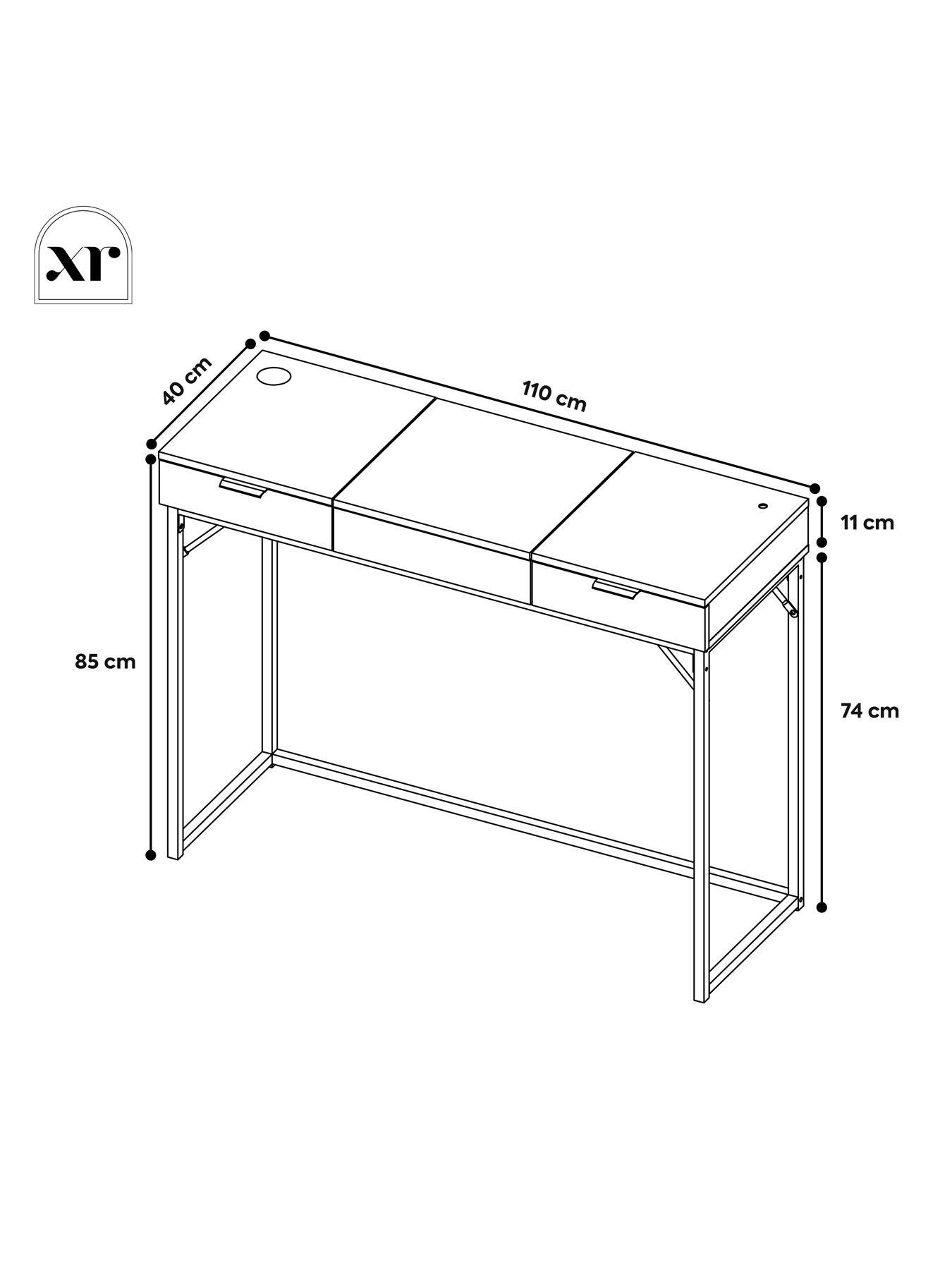 Image 7 of 8 of XR Living Denver Dressing Table With Mirror, Wireless Charging And App Control