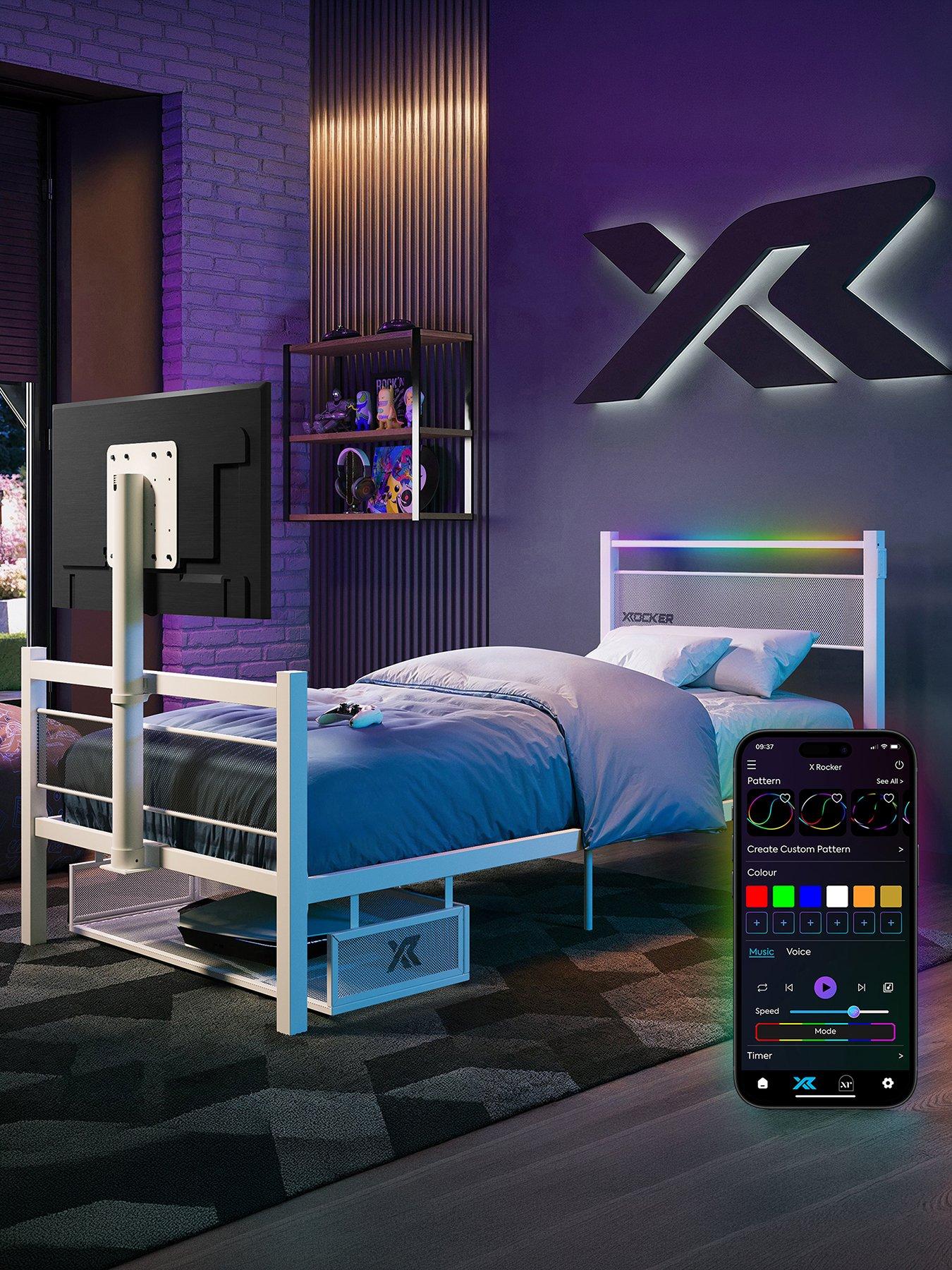 X Rocker Basecamp Single Bed App Controlled LED Light
