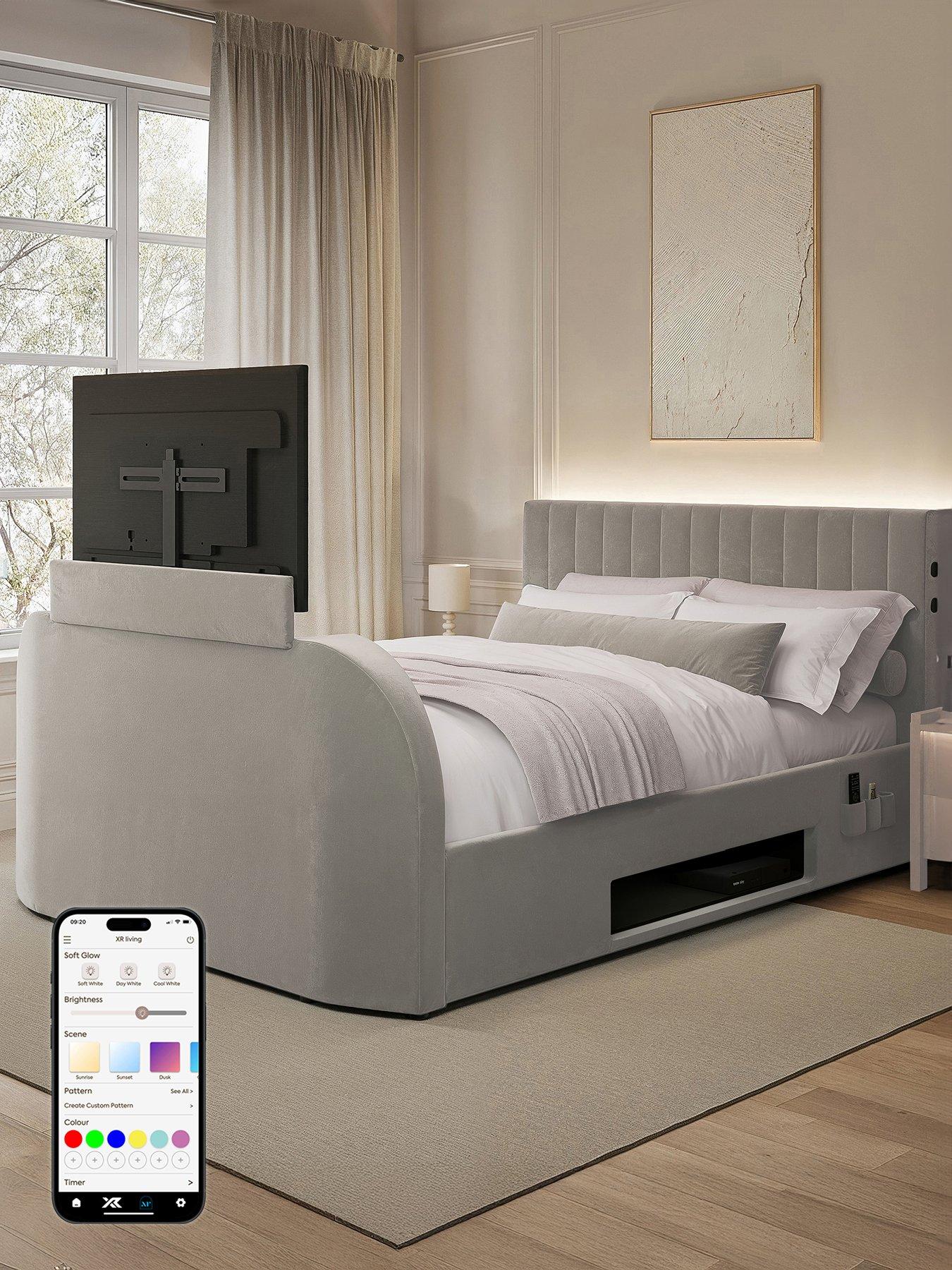xr-living-maisie-51-true-surround-sound-bed-with-electric-tv-lift-and-app-controlled-led-lightsfront