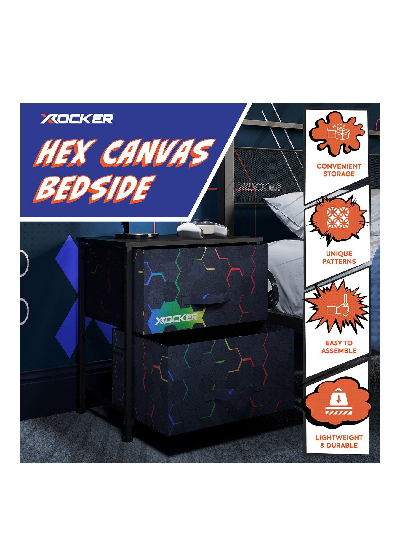 x-rocker-hex-canvas-bedsidestillFront