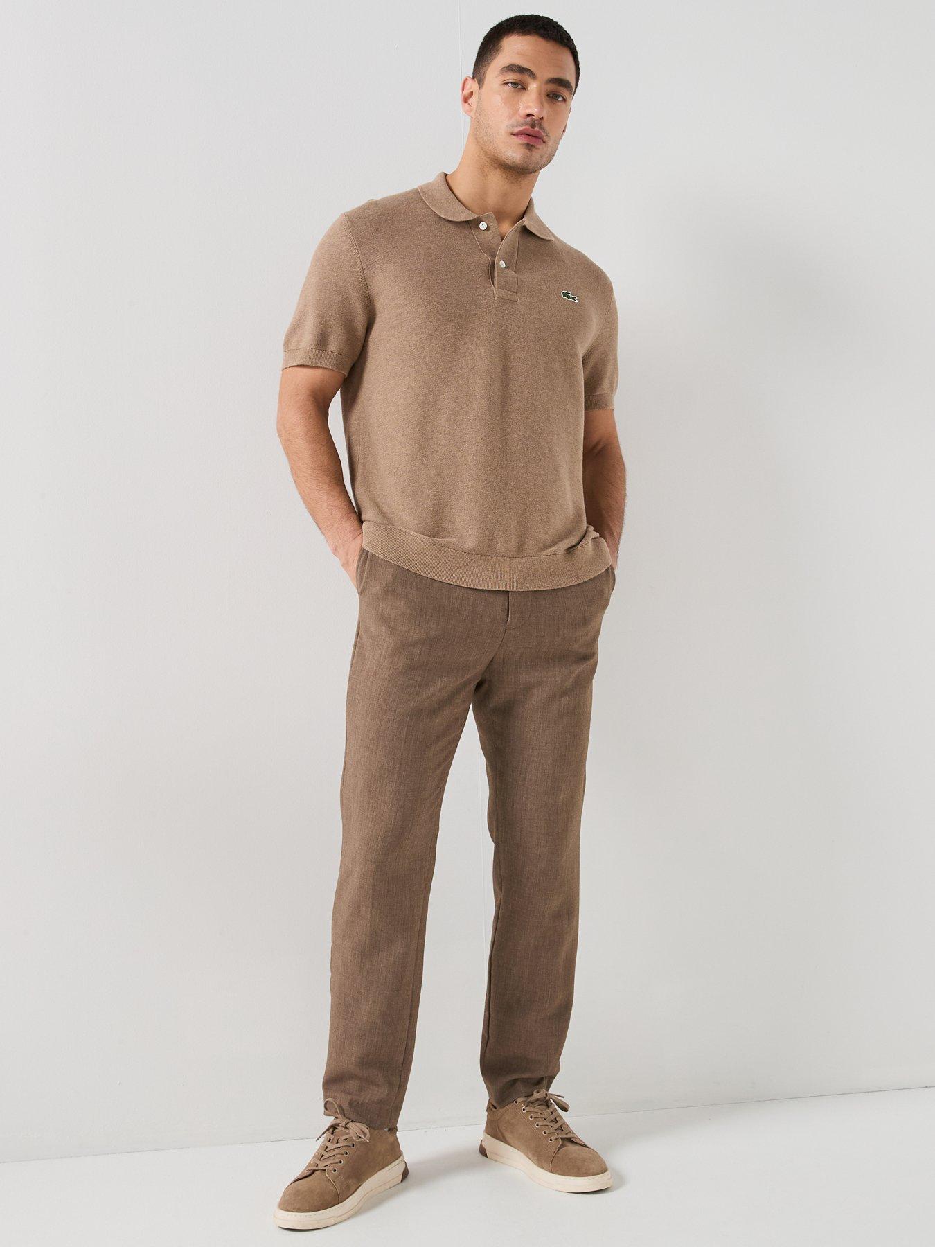 Image 3 of 6 of Lacoste Classic Fit Knitted Polo Shirt - Brown