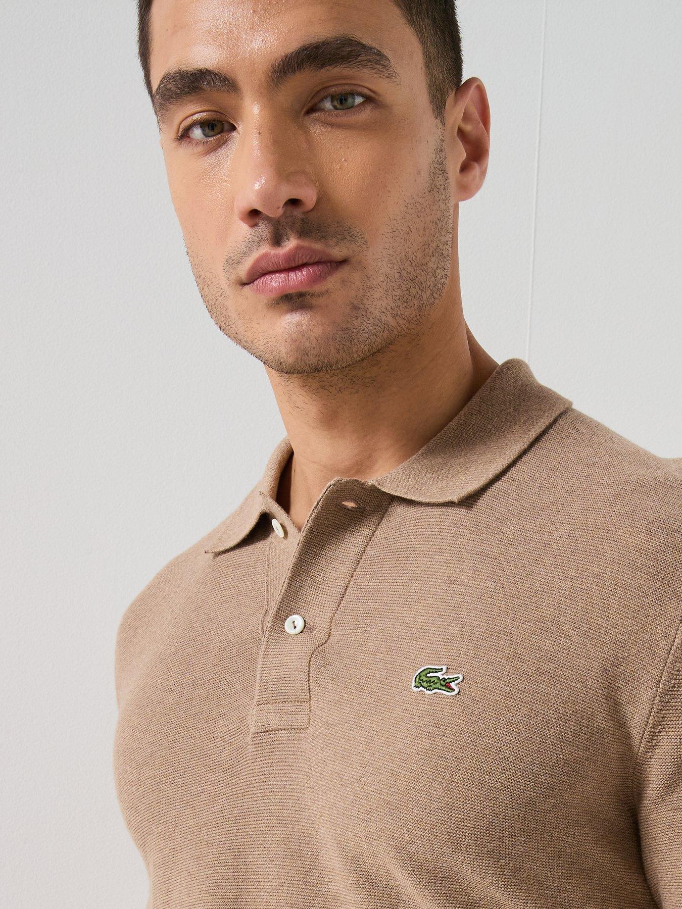 Image 4 of 6 of Lacoste Classic Fit Knitted Polo Shirt - Brown