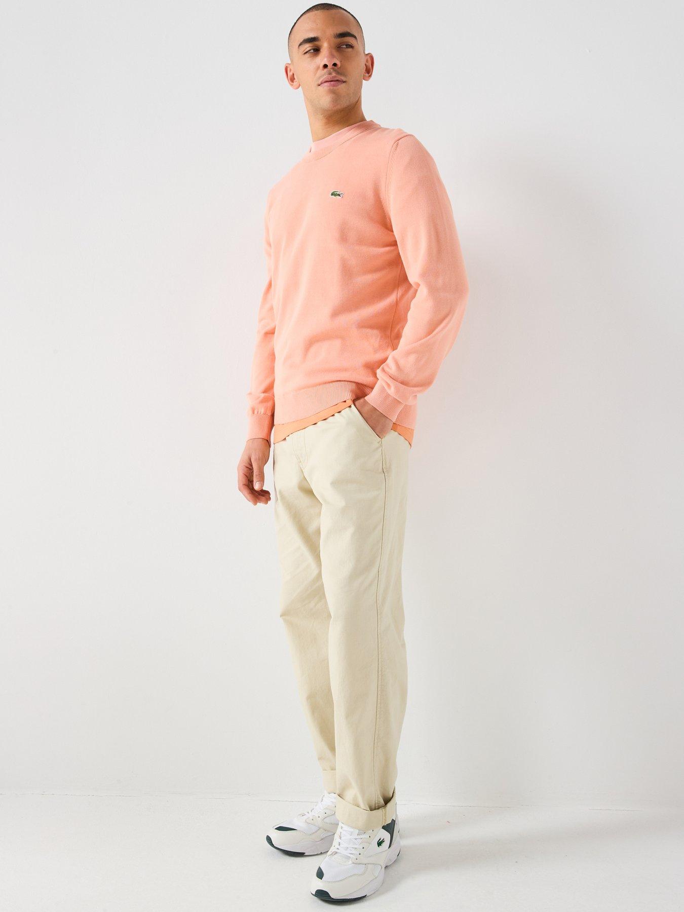 Image 3 of 5 of Lacoste Classic Fit Merino Wool Knitted Jumper - Light Pink