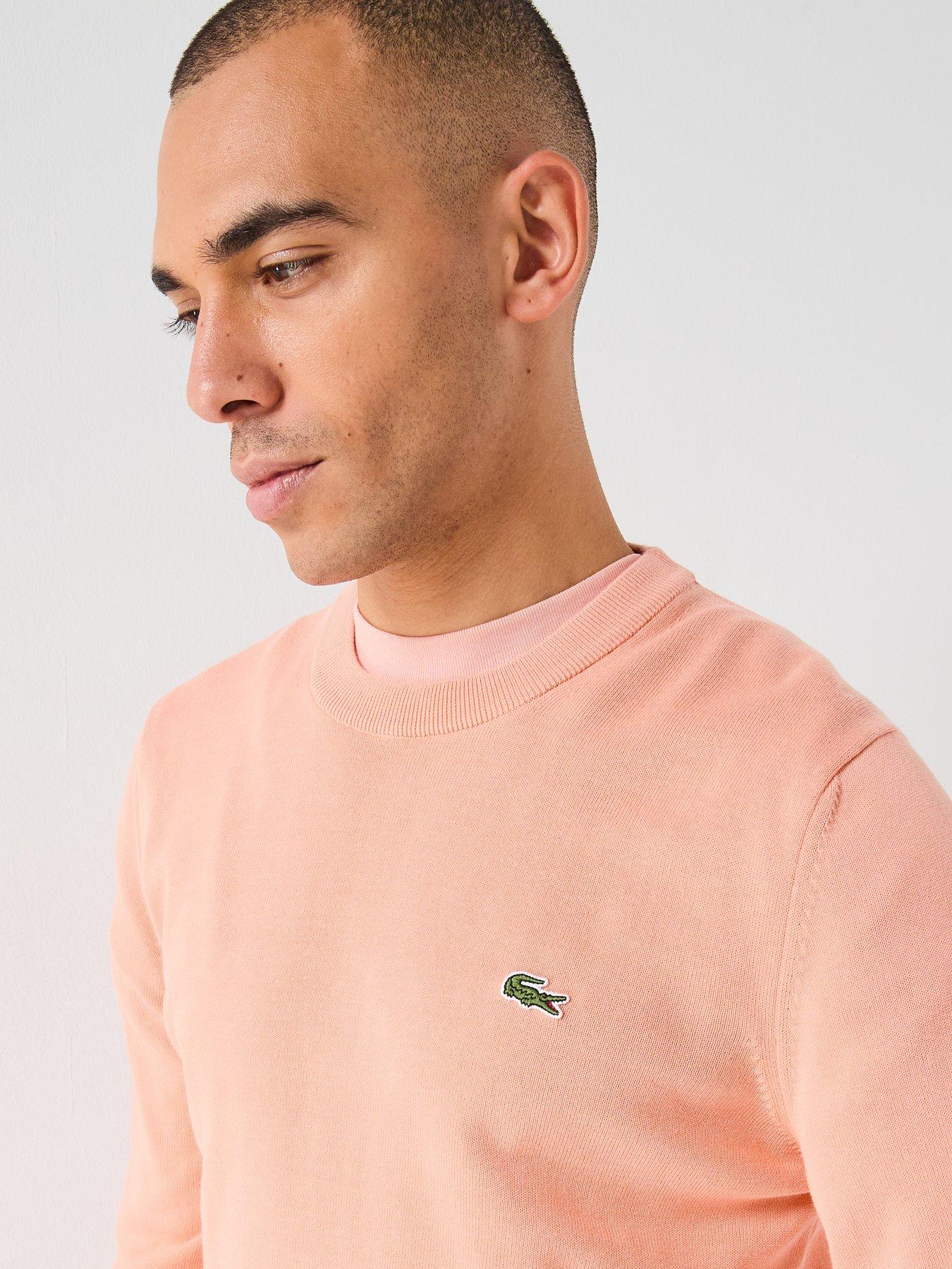 Image 4 of 5 of Lacoste Classic Fit Merino Wool Knitted Jumper - Light Pink