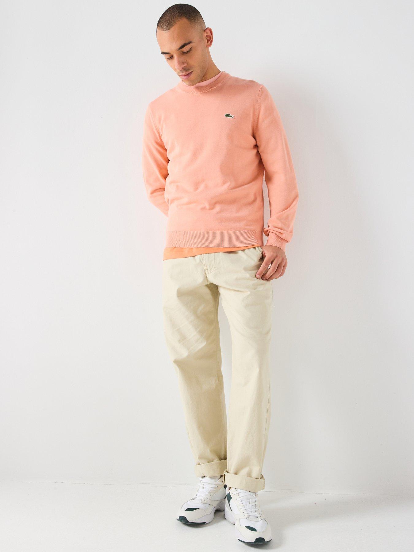 Image 5 of 5 of Lacoste Classic Fit Merino Wool Knitted Jumper - Light Pink
