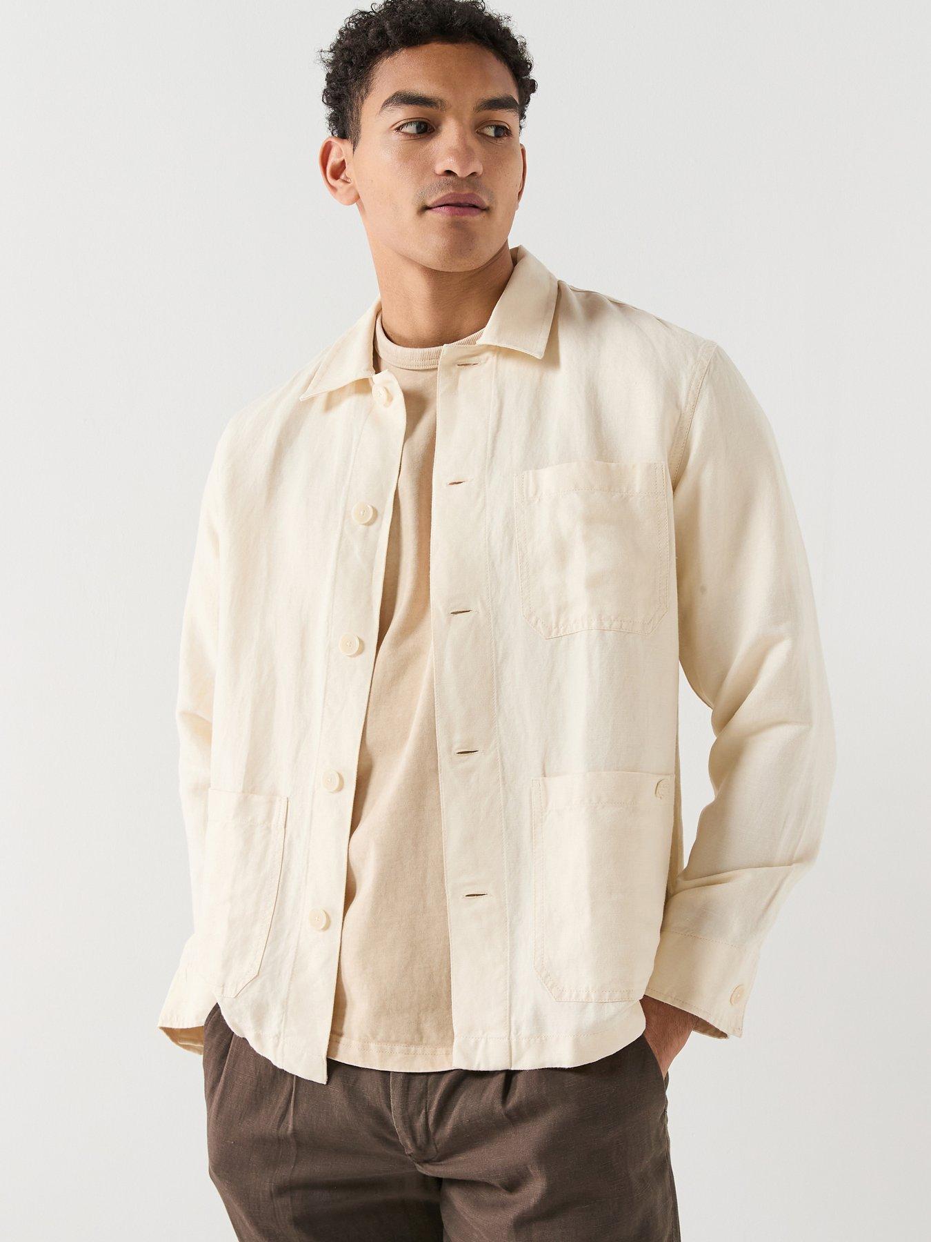 Lacoste Lacoste Casual Linen Overshirt - Off White