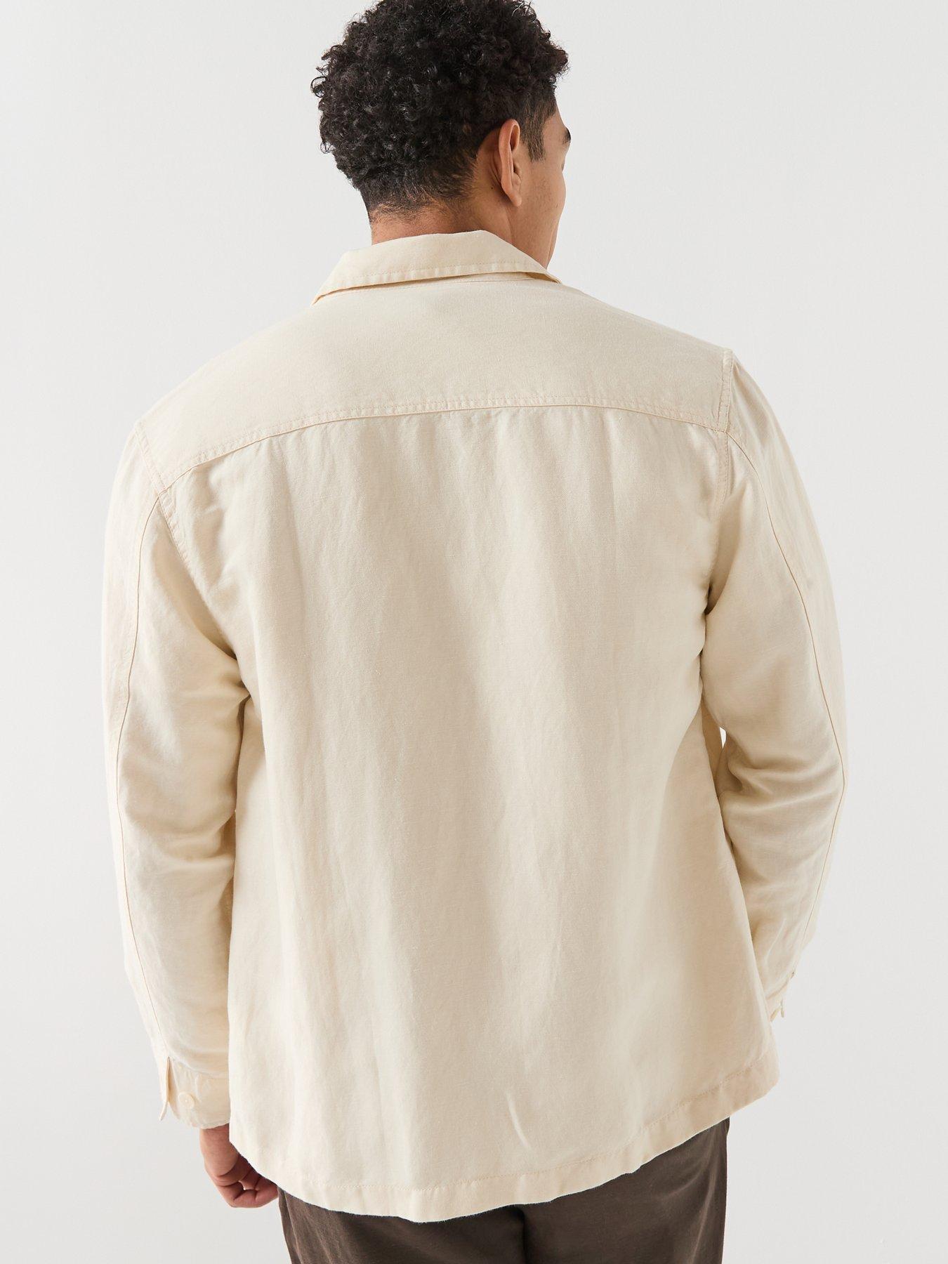 lacoste-casual-linen-overshirt-off-whitestillFront