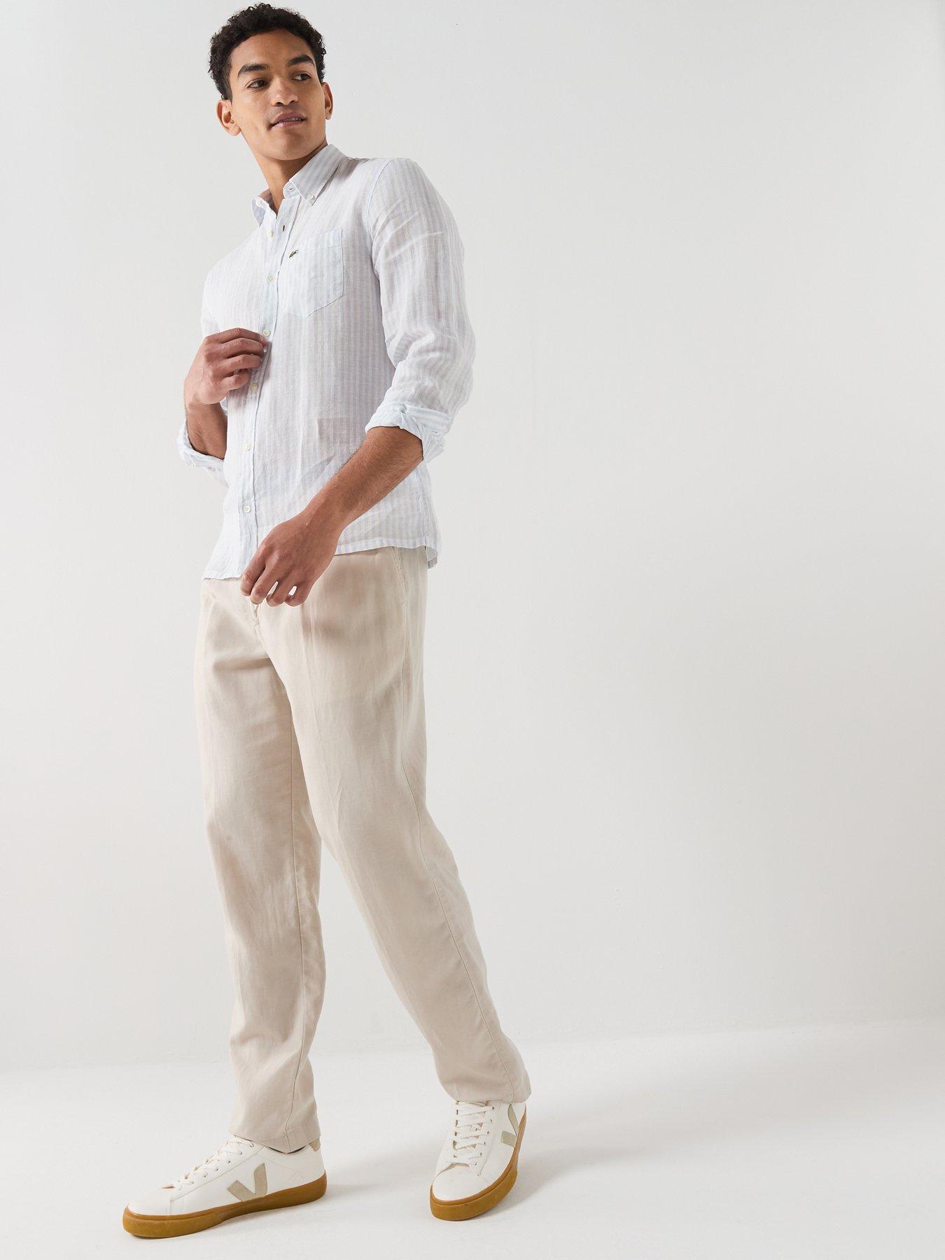 lacoste-regular-fit-striped-linen-shirt-blueback