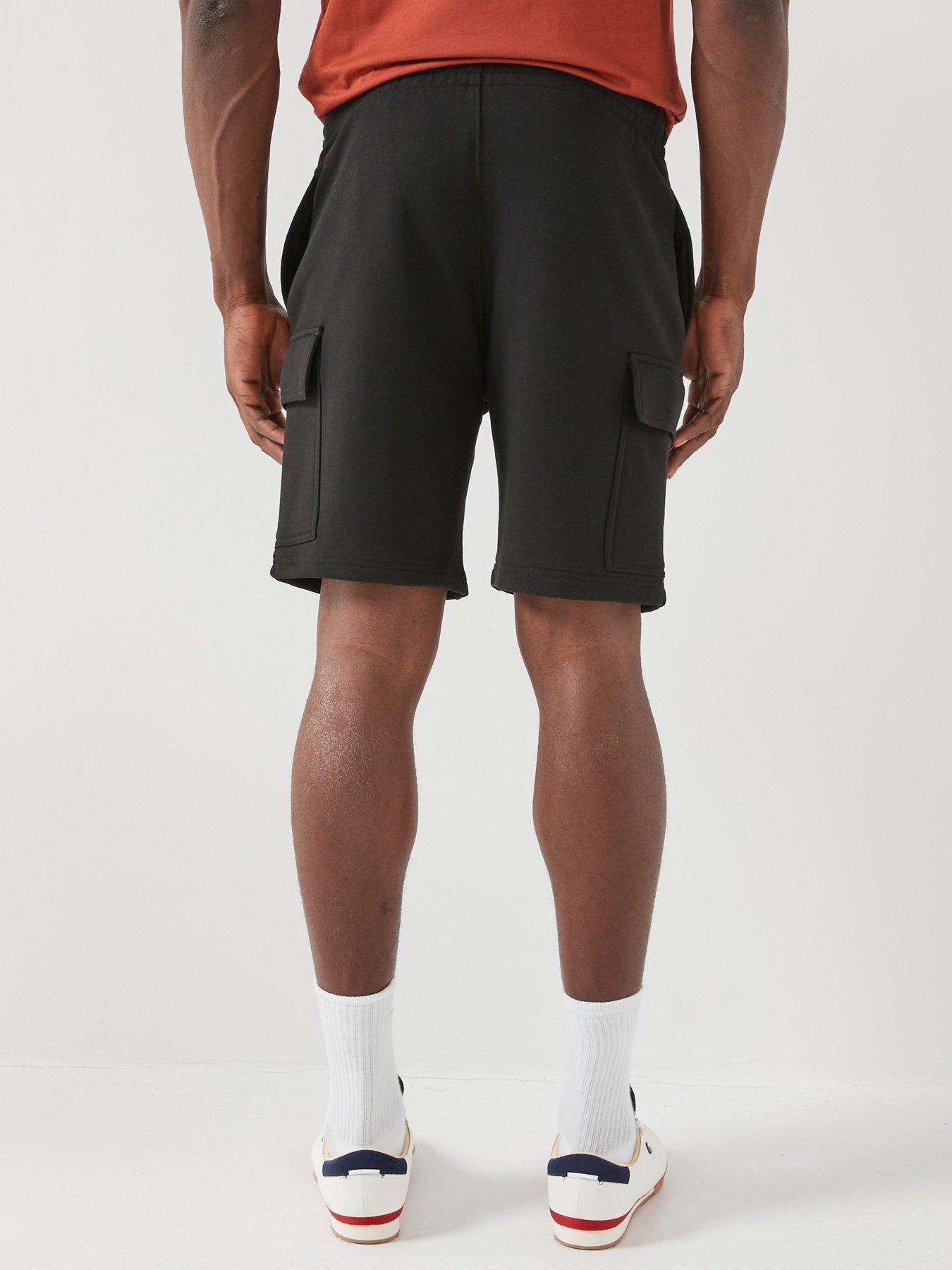 Image 2 of 4 of Lacoste Lacoste Regular Fit Fleece Cargo Shorts - Black